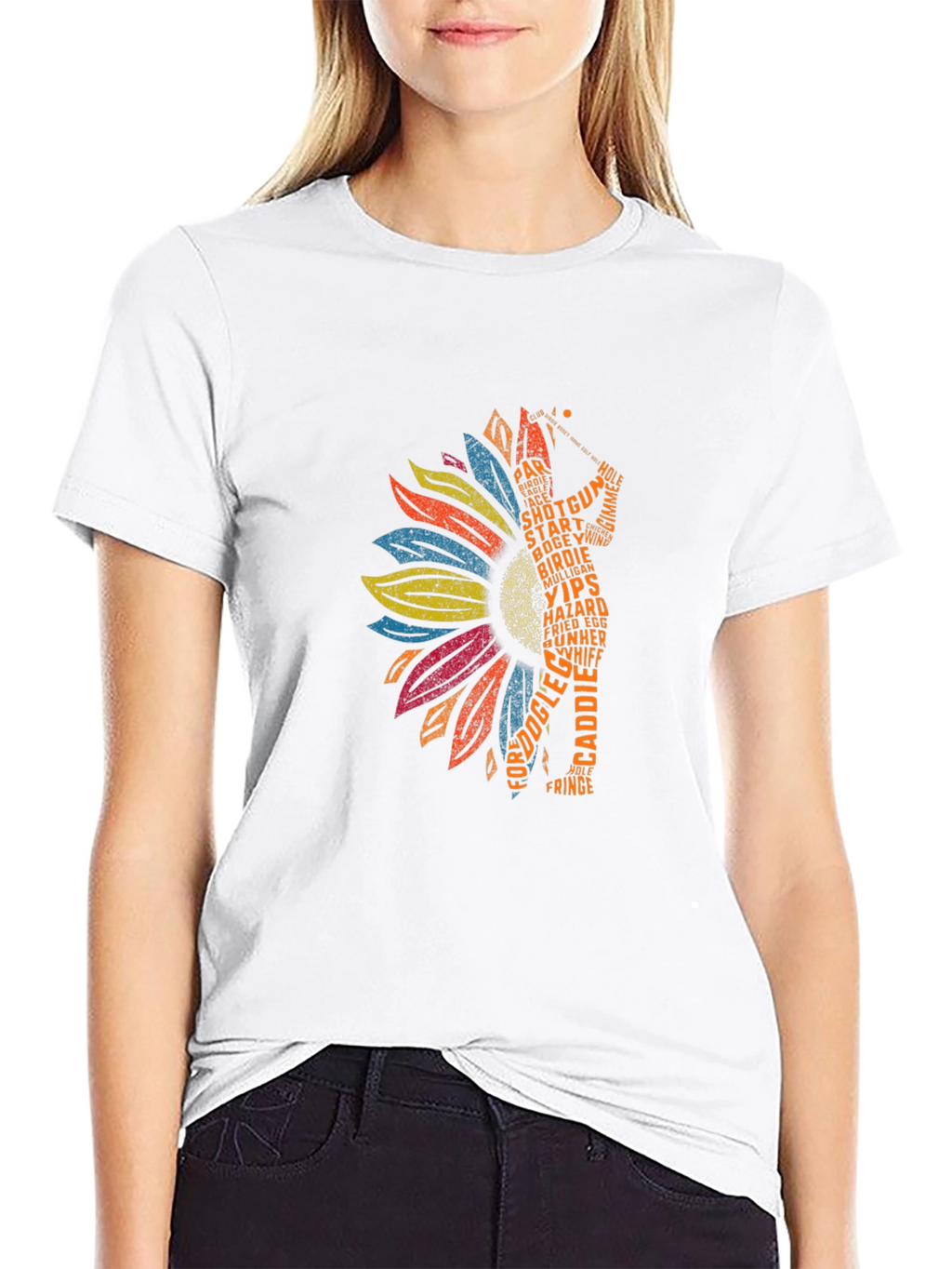 Golf Lover Sunflower Tee