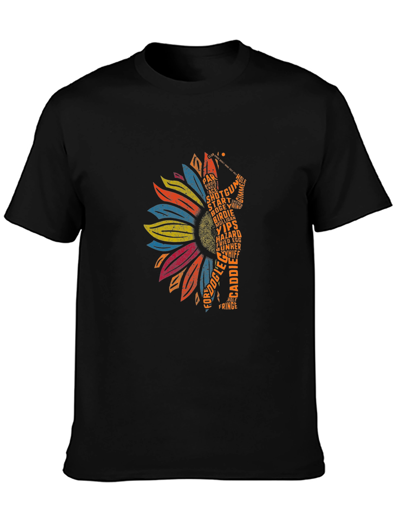 Golf Lover Sunflower Tee