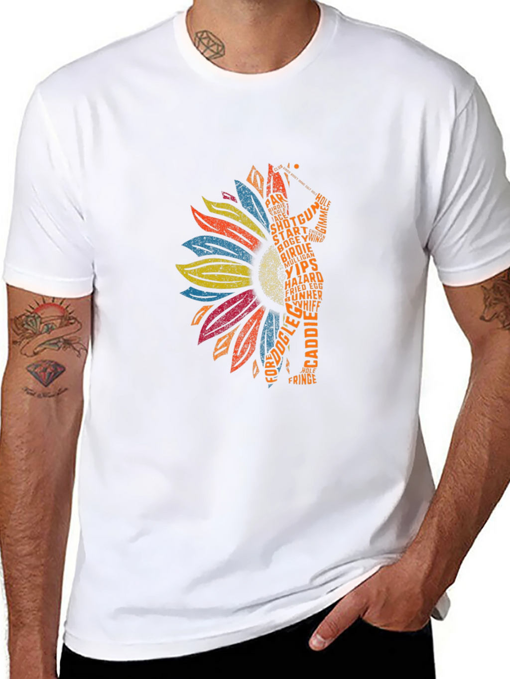 Golf Lover Sunflower Tee