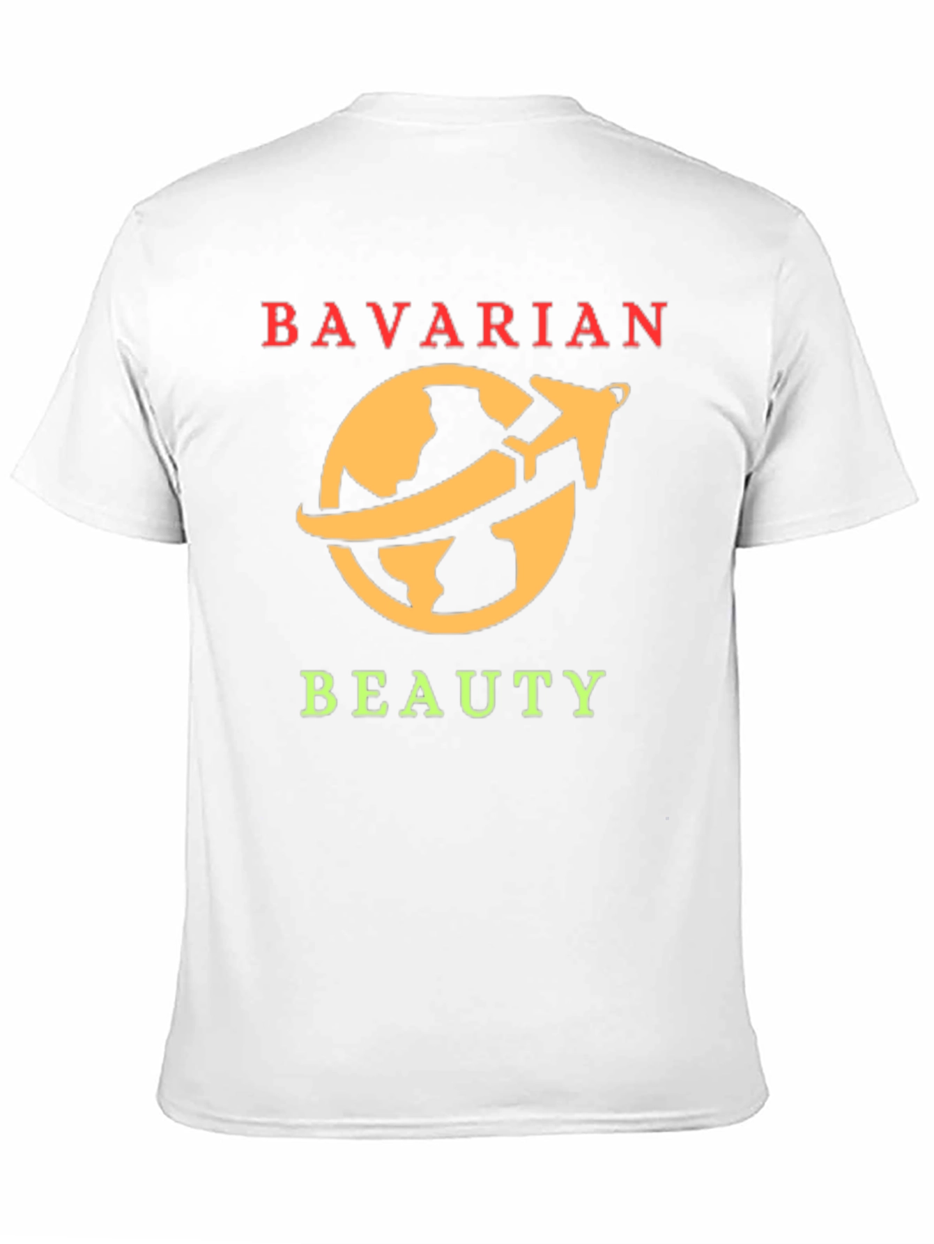 Bavarian Beauty Travel T-Shirt - Globe Airplane Graphic Tee