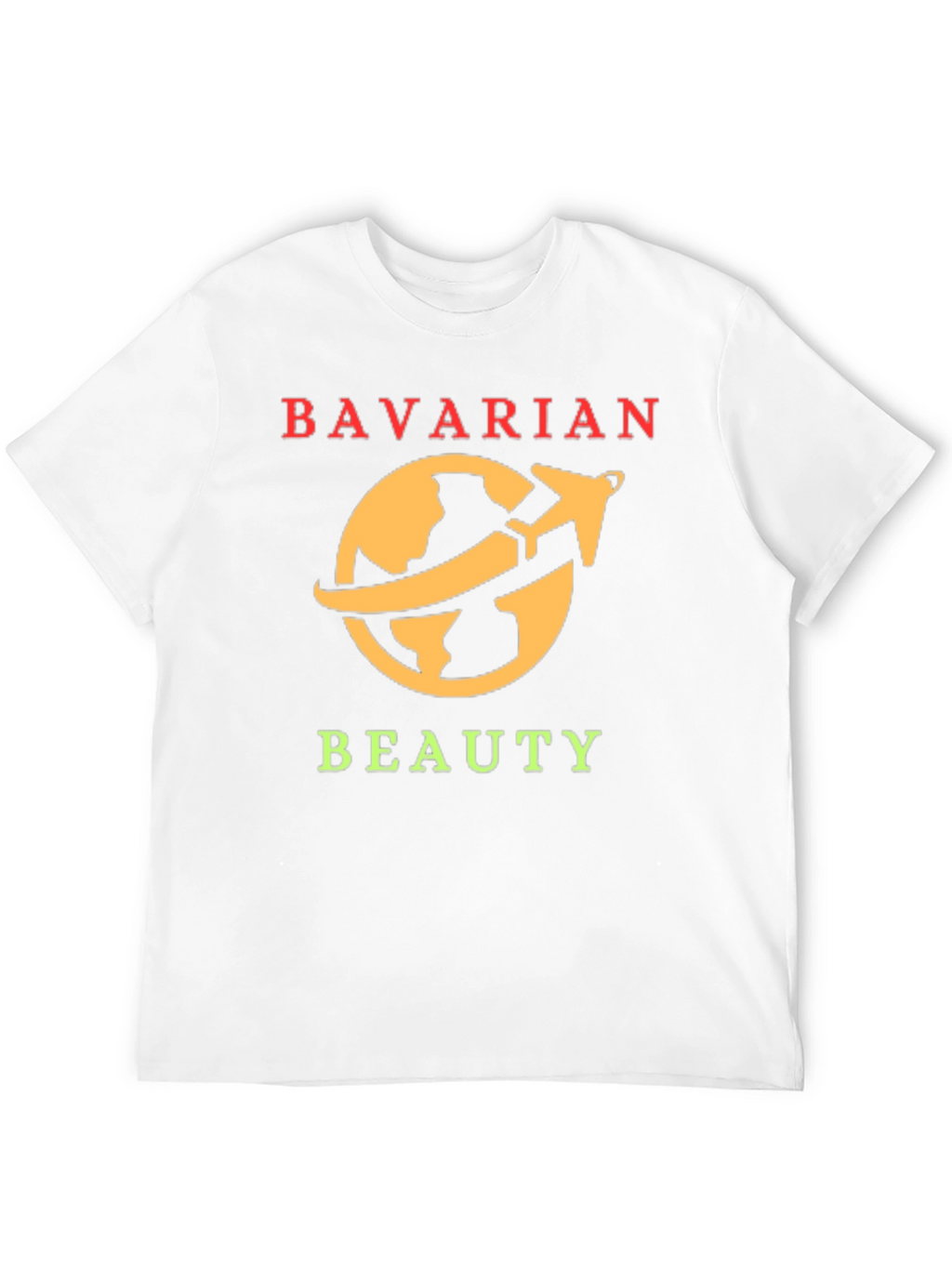 Bavarian Beauty Travel T-Shirt - Globe Airplane Graphic Tee
