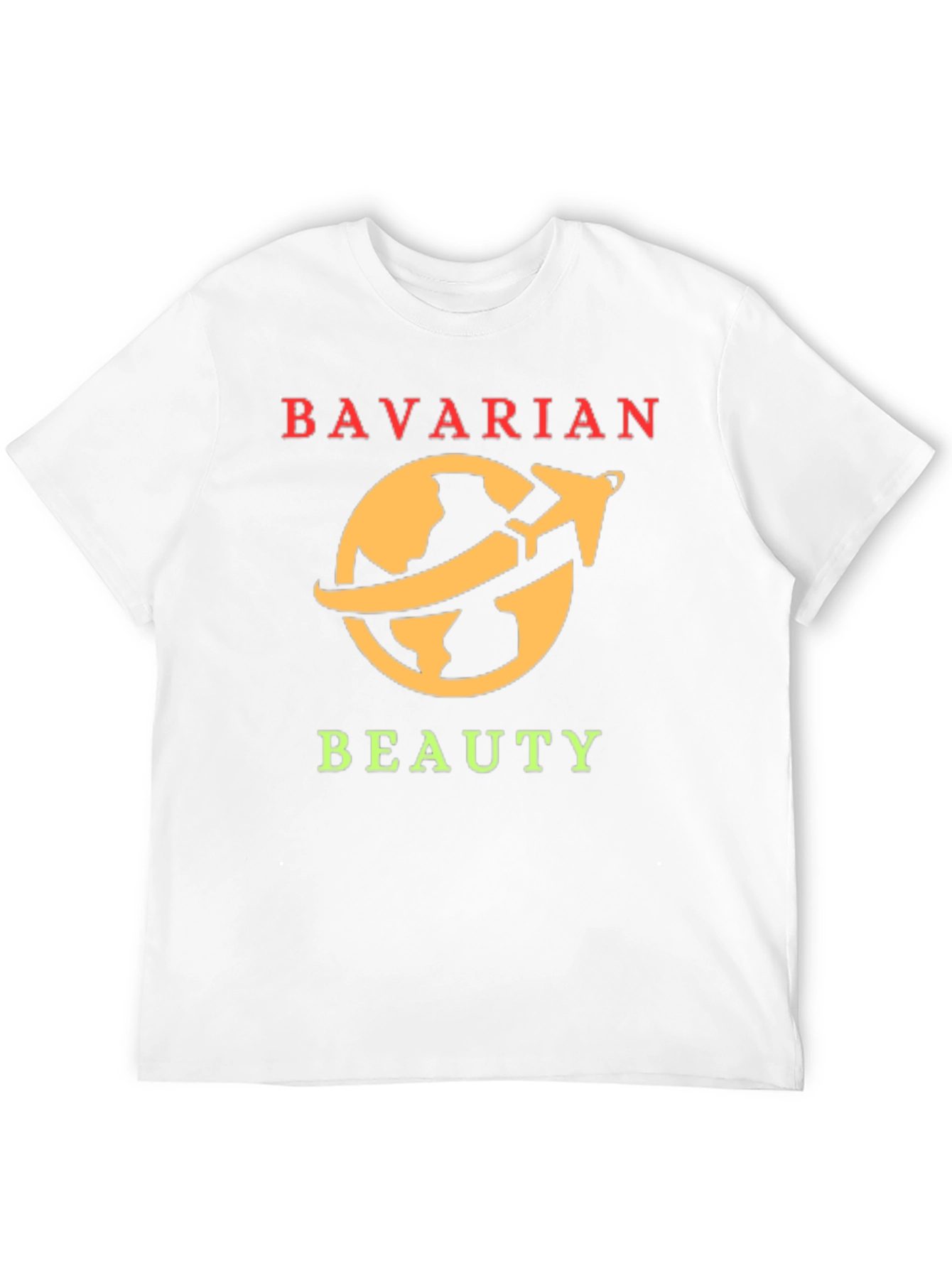 Bavarian Beauty Travel T-Shirt - Globe Airplane Graphic Tee
