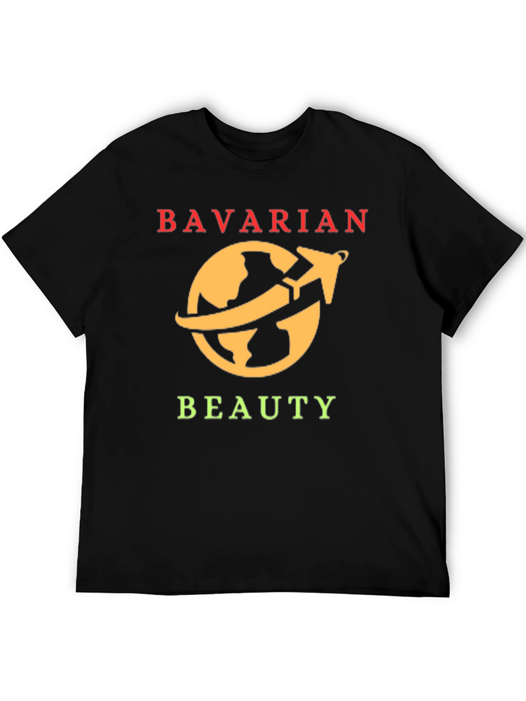 Bavarian Beauty Travel T-Shirt - Globe Airplane Graphic Tee