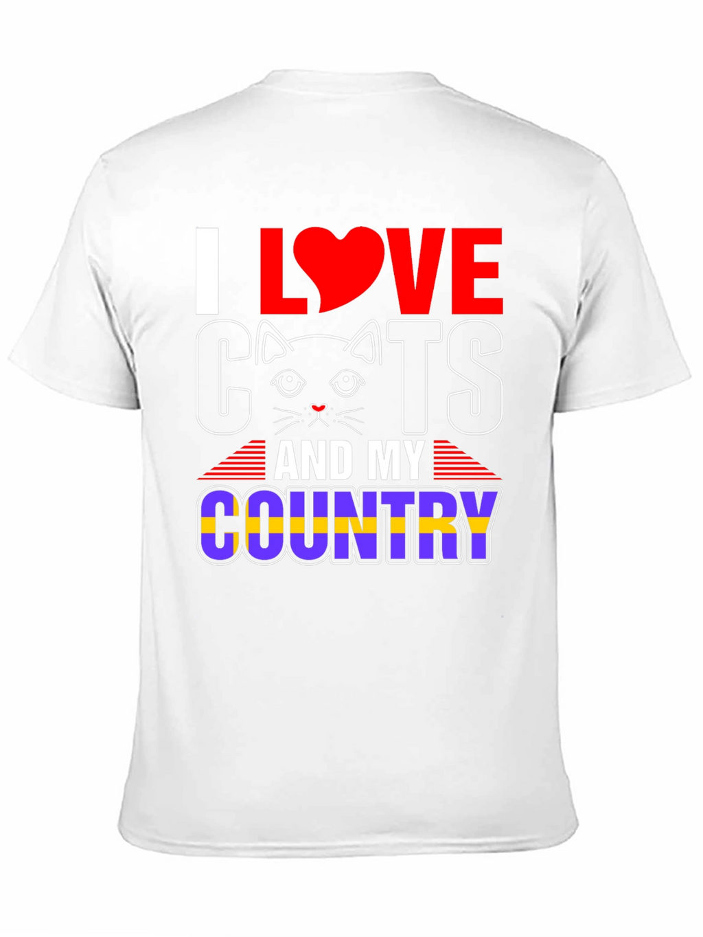 I Love Cats and My Country Graphic T-Shirt