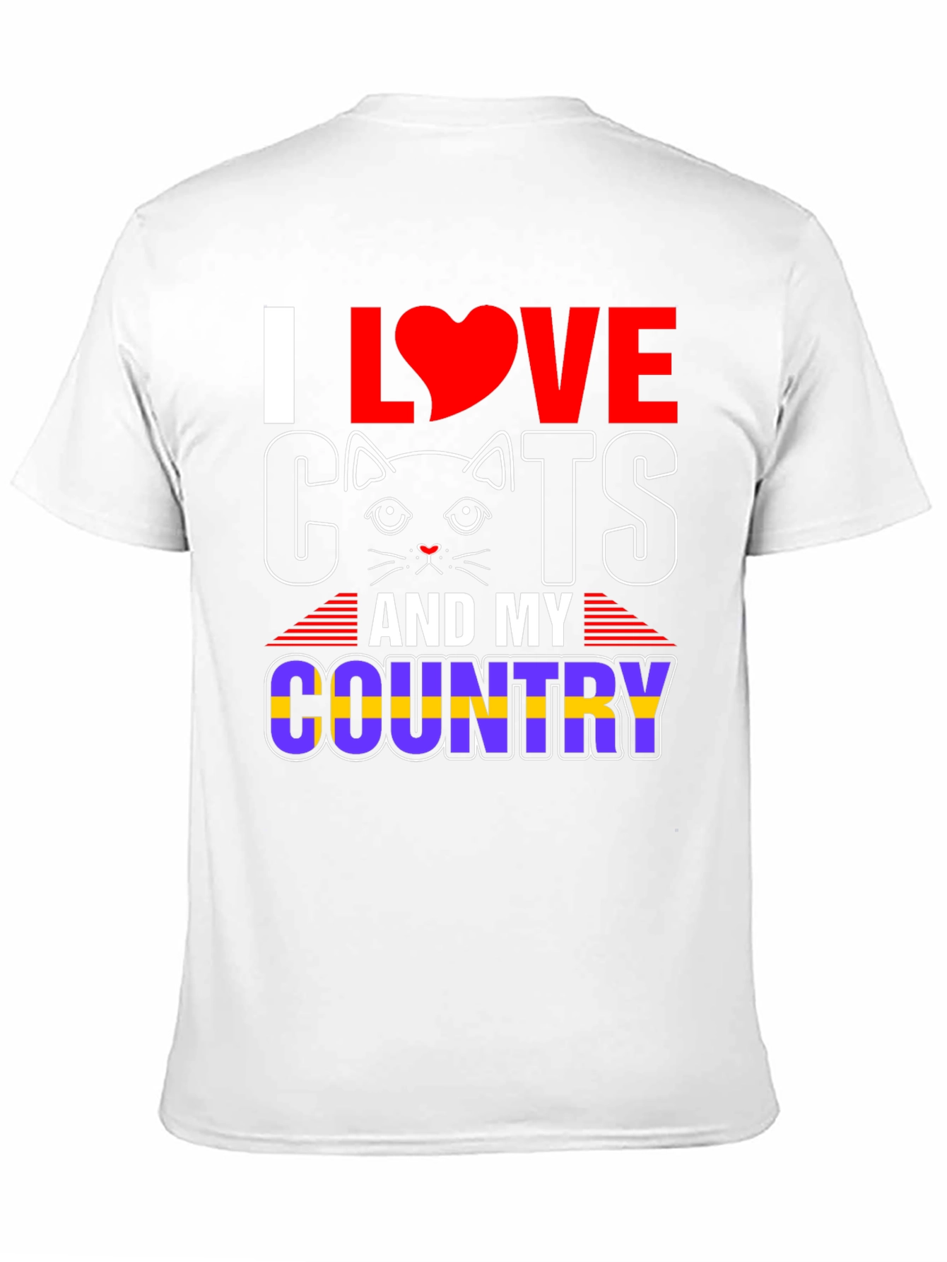 I Love Cats and My Country Graphic T-Shirt