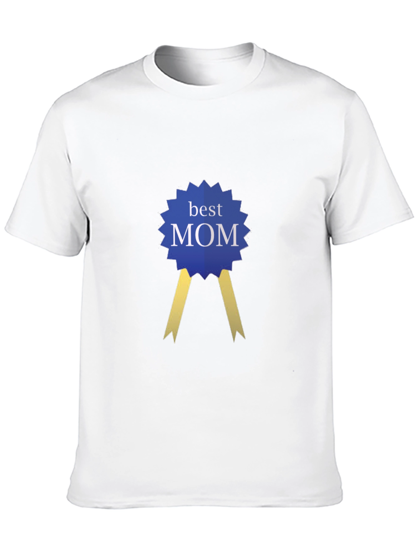 Best Mom Award Ribbon Graphic Tee - Black