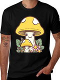 Cute Mushroom Graphic Tee - Funky Design