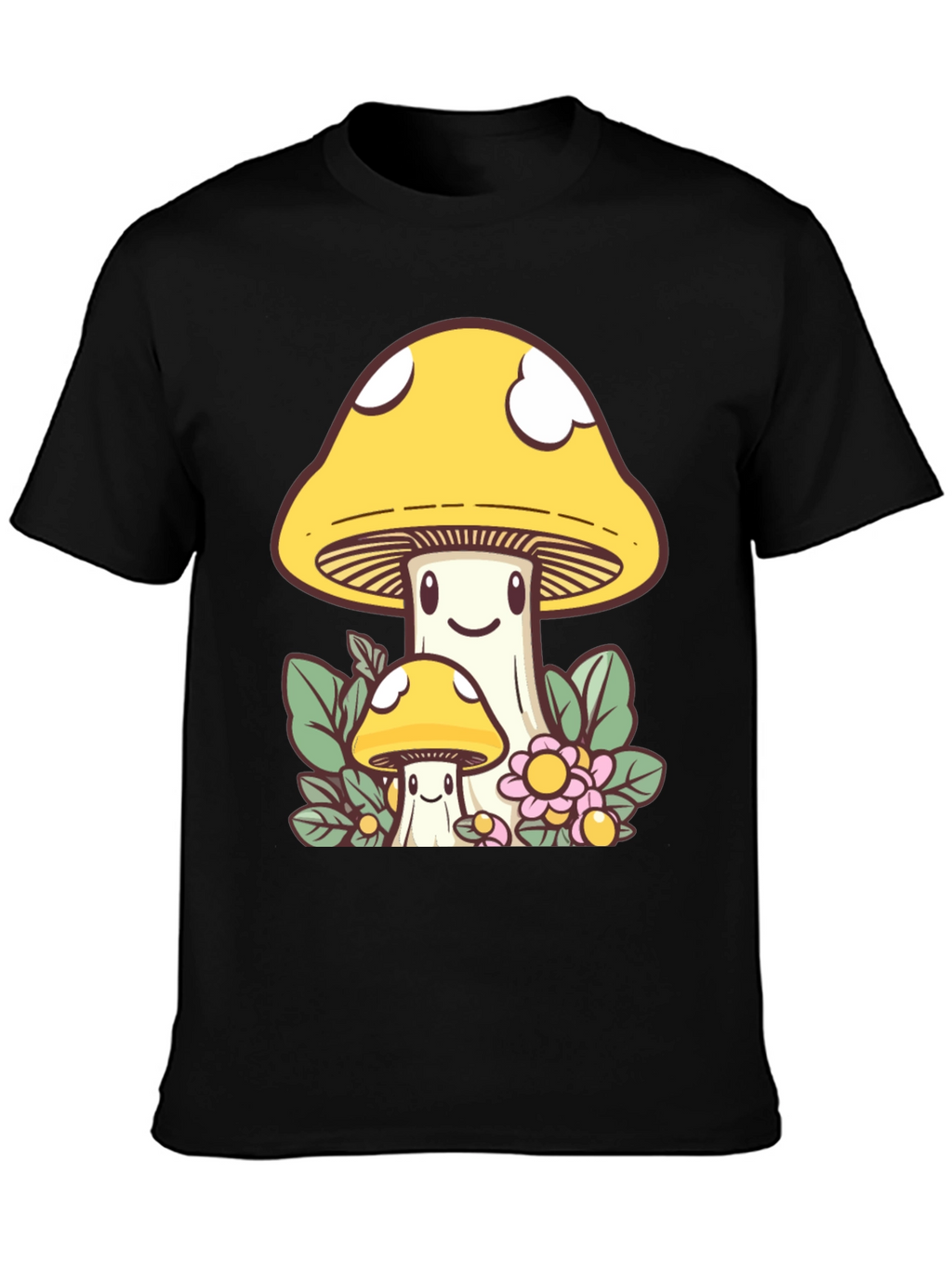 Cute Mushroom Graphic Tee - Funky Design