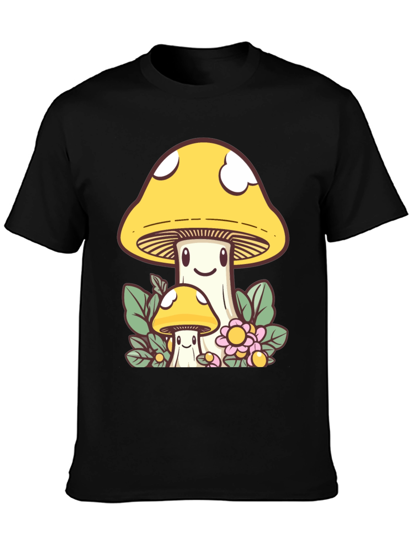 Cute Mushroom Graphic Tee - Funky Design