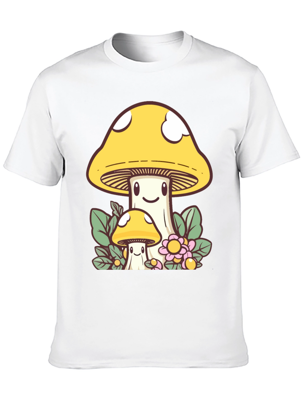 Cute Mushroom Graphic Tee - Funky Design