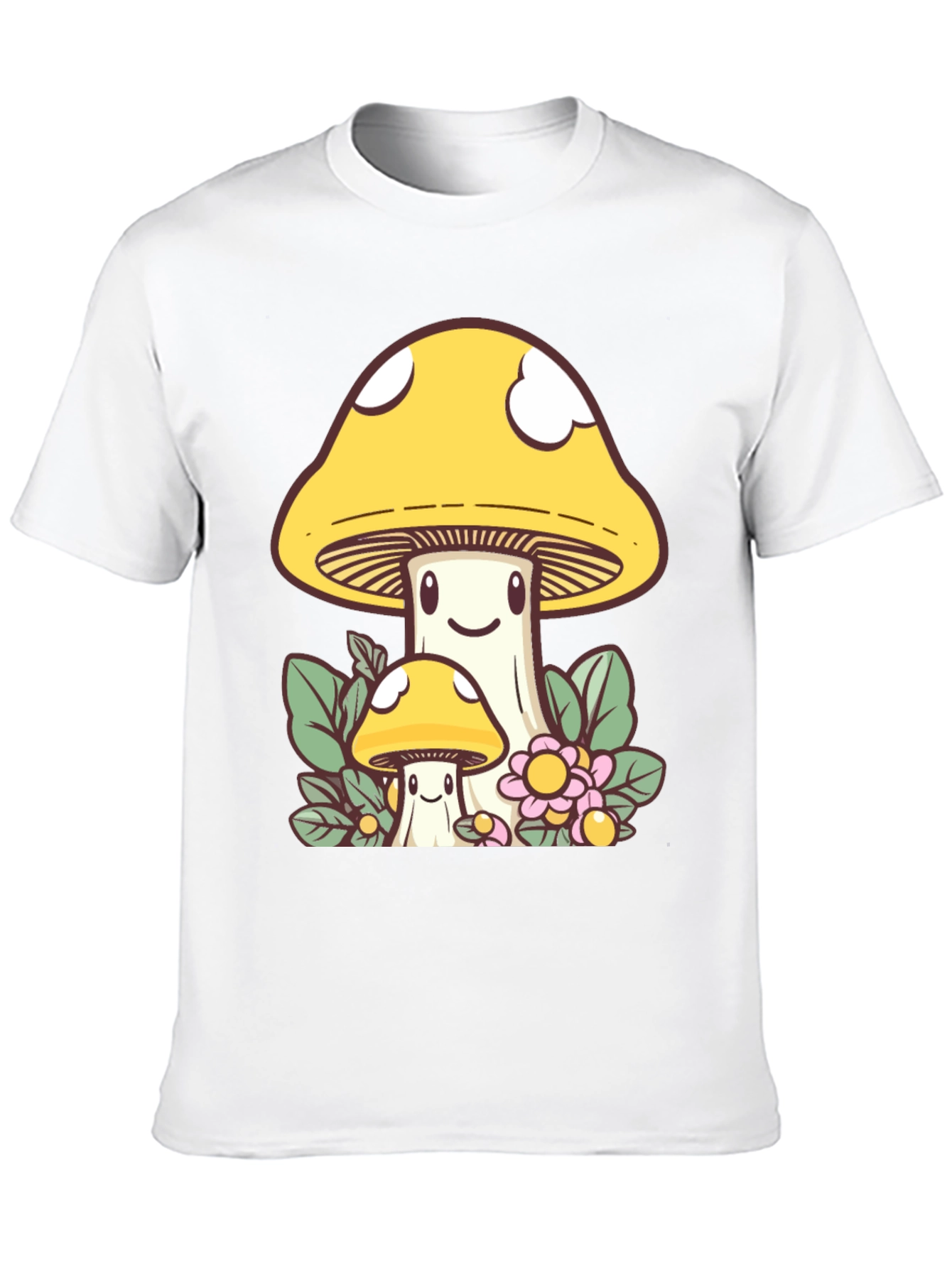 Cute Mushroom Graphic Tee - Funky Design