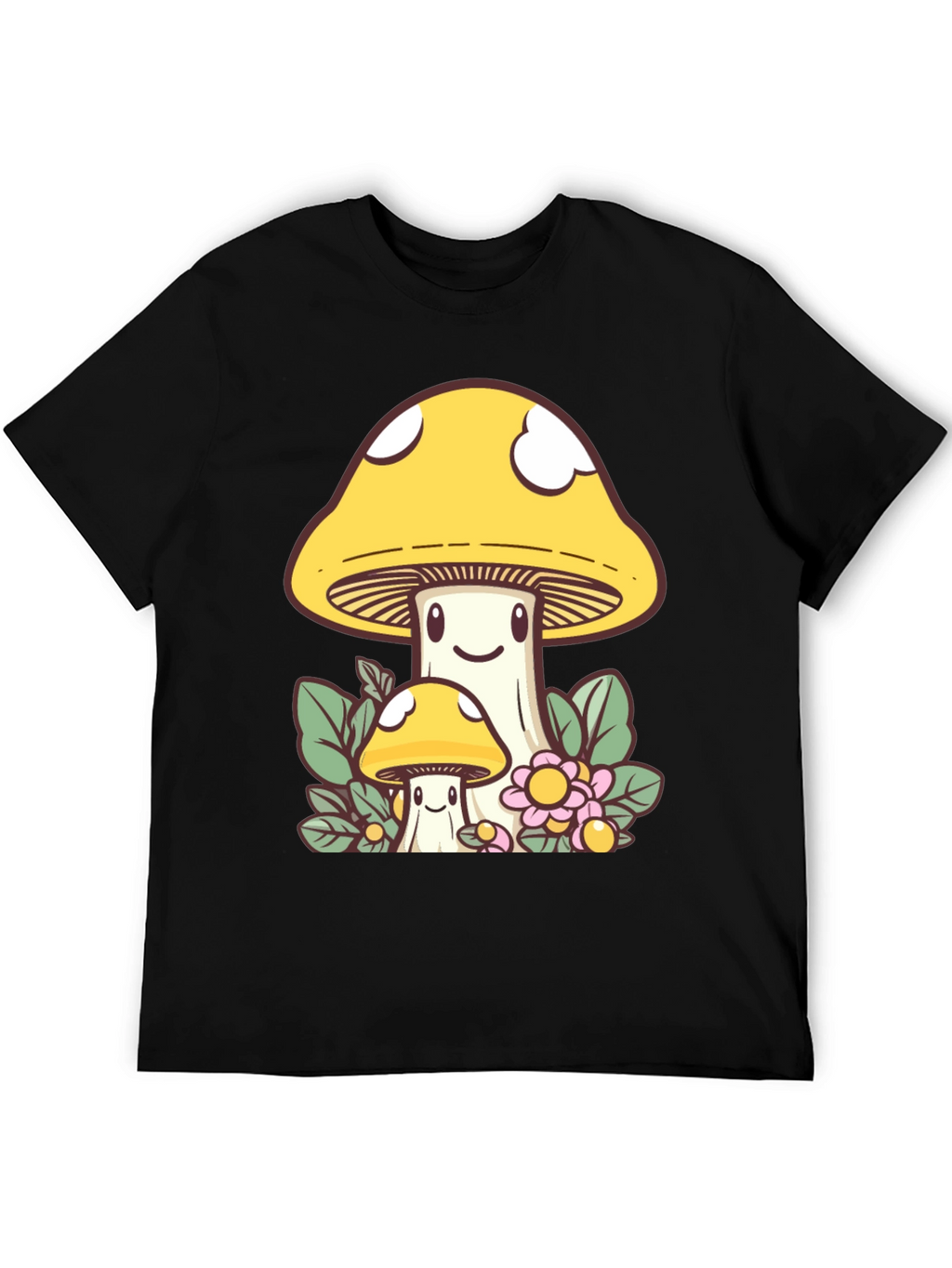 Cute Mushroom Graphic Tee - Funky Design