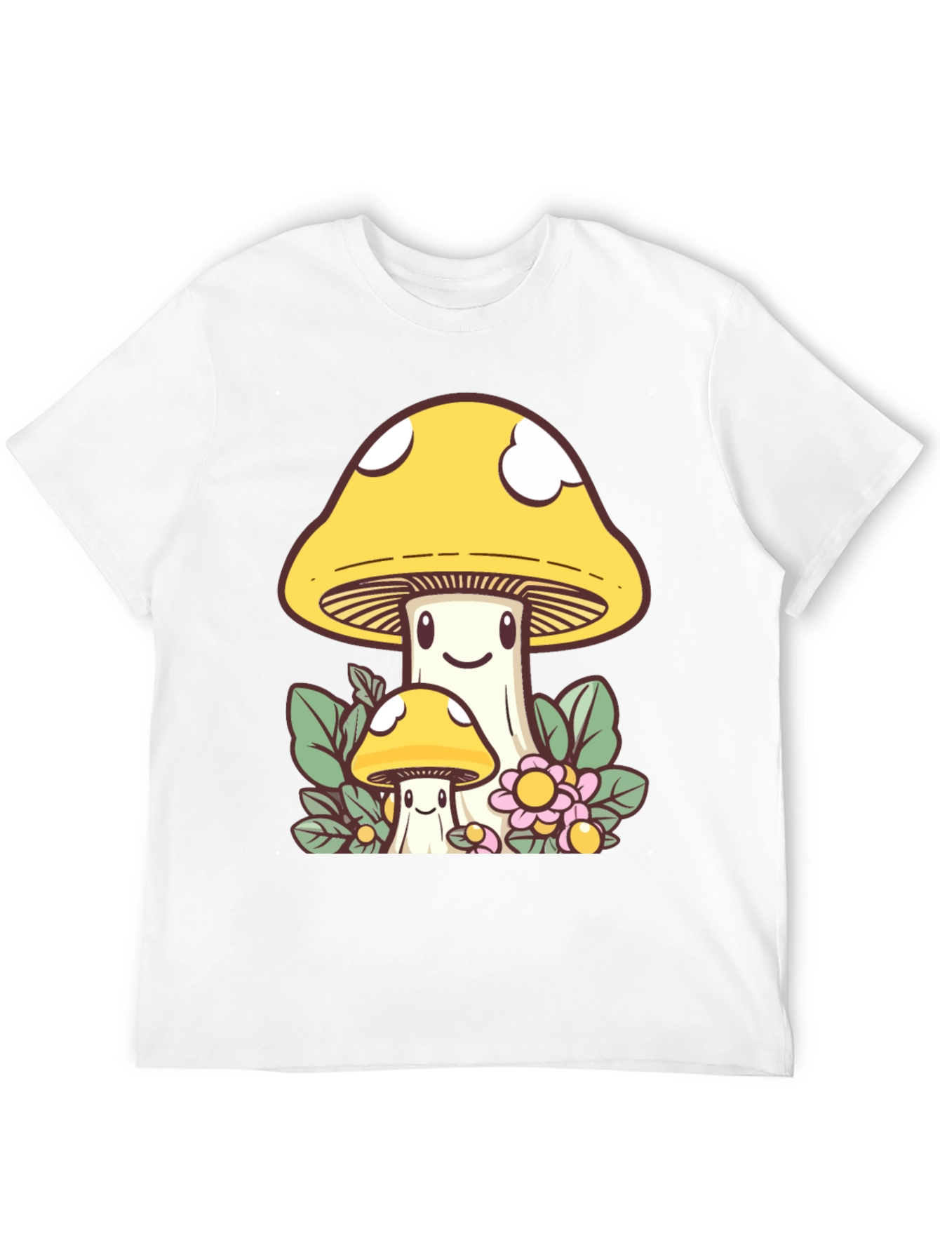 Cute Mushroom Graphic Tee - Funky Design