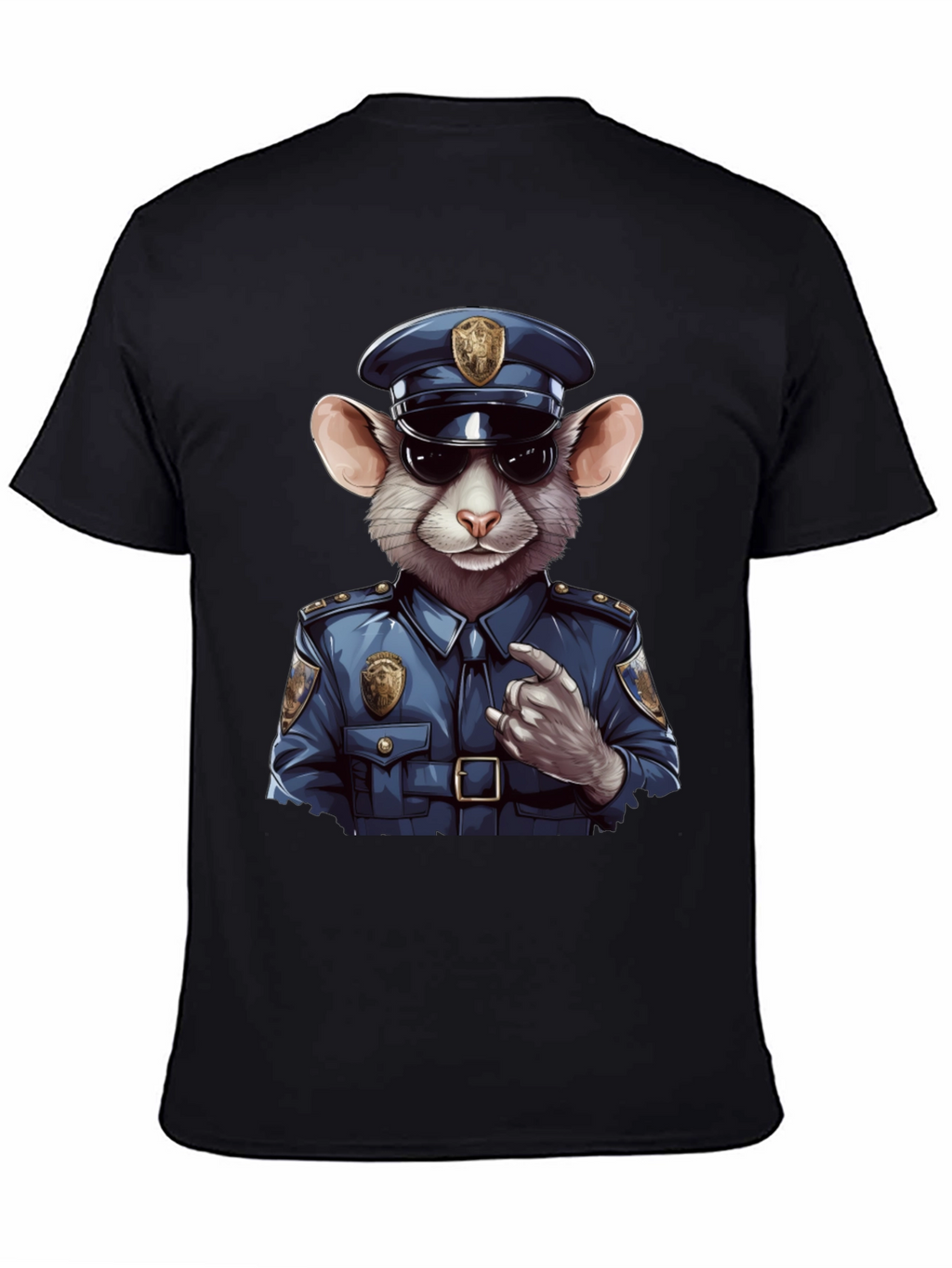 Mouse Cop T-Shirt - Funny Cartoon Animal Tee