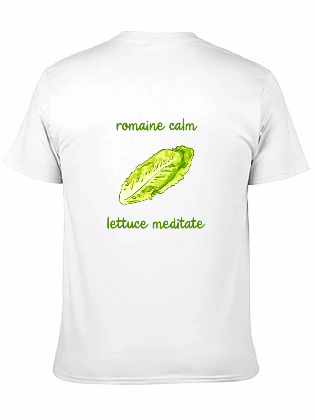 Romaine Calm Lettuce Meditate T-Shirt - Black Cotton