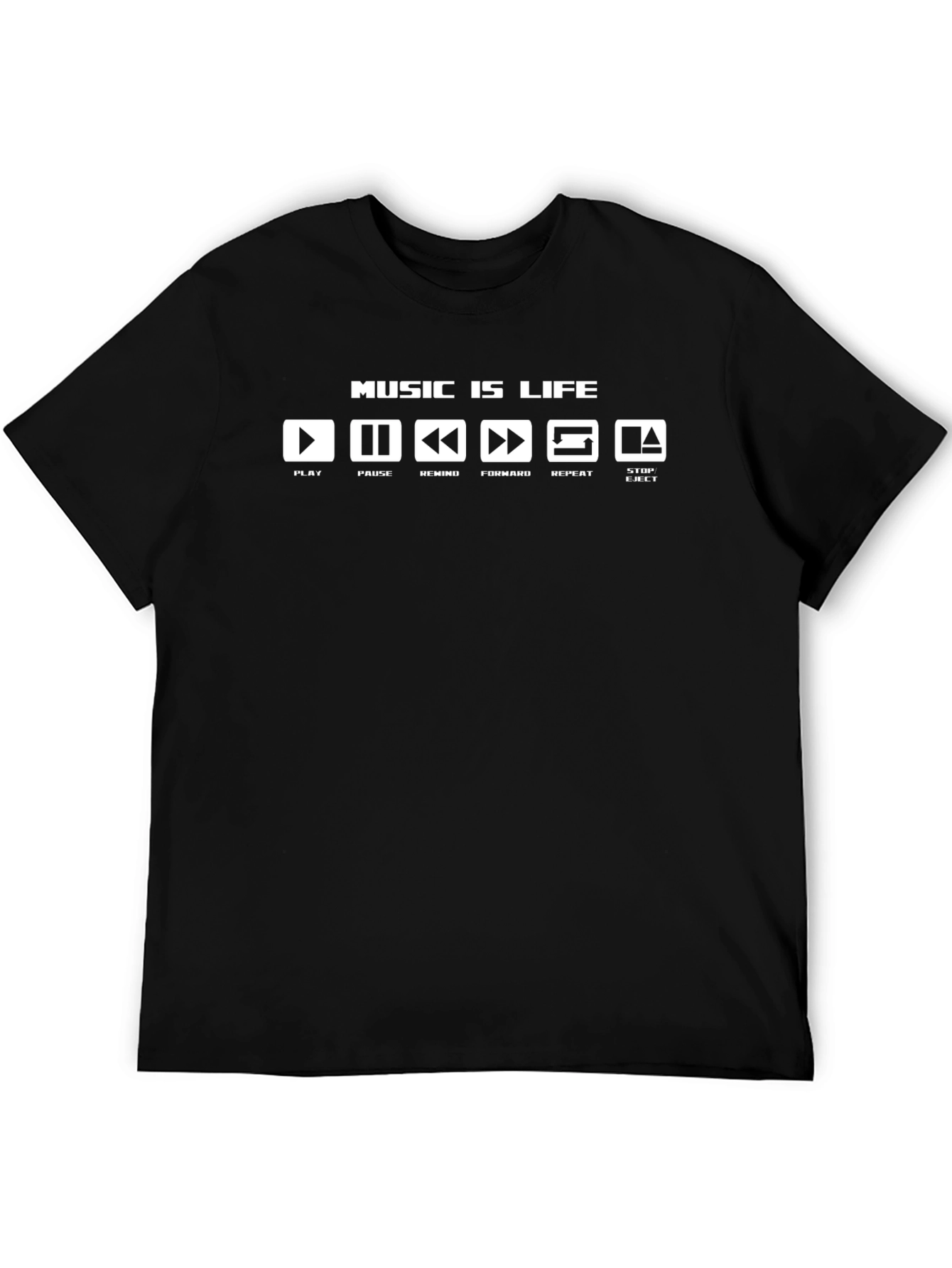 Music is Life T-Shirt - Playback Controls