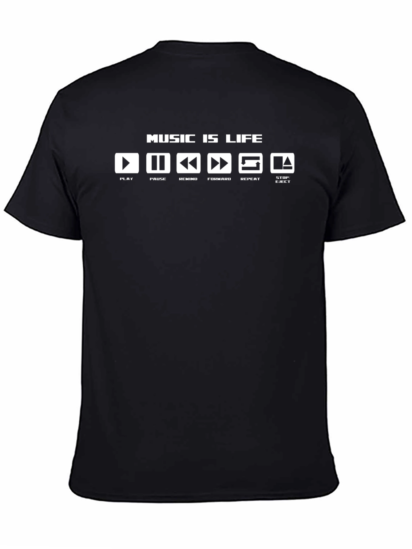 Music is Life T-Shirt - Playback Controls