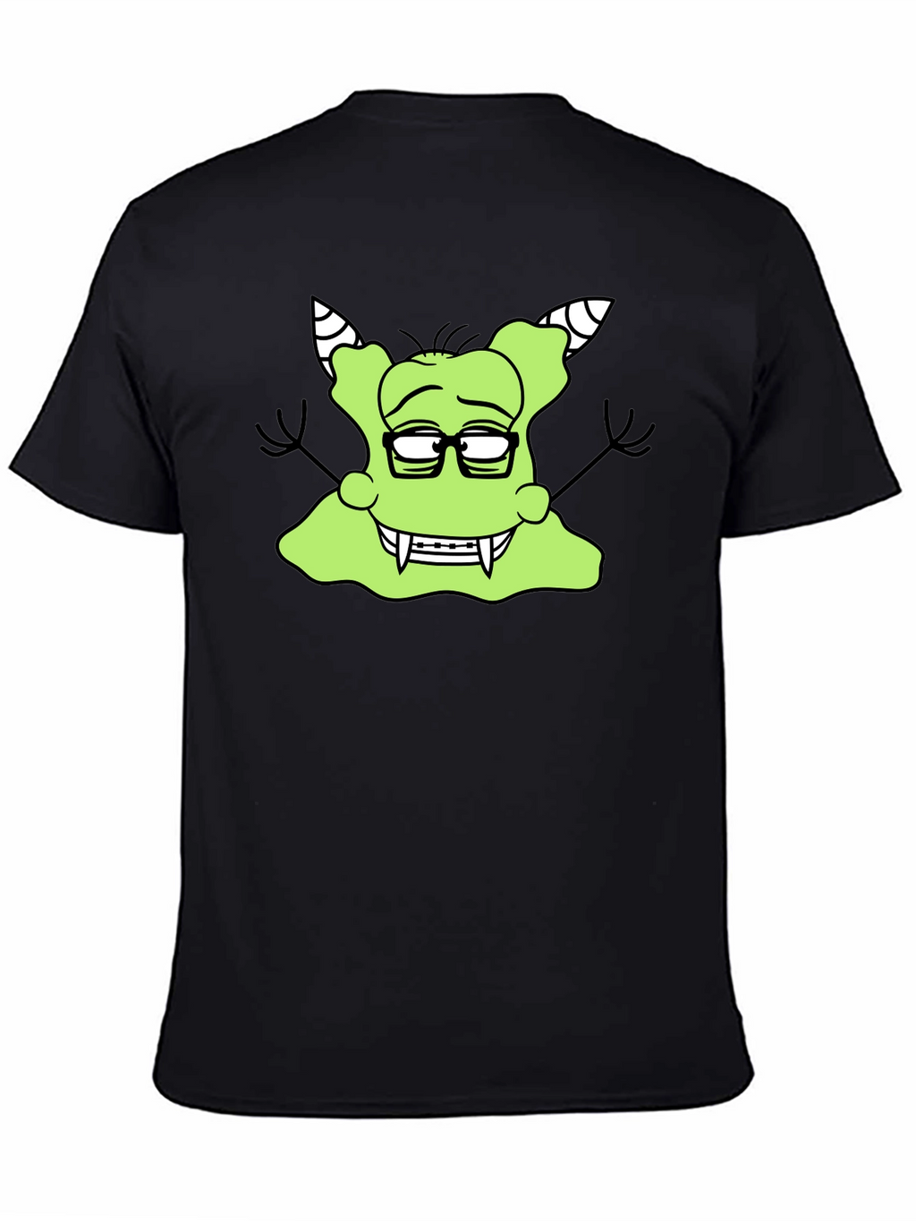 Nerdy Green Monster Graphic T-Shirt