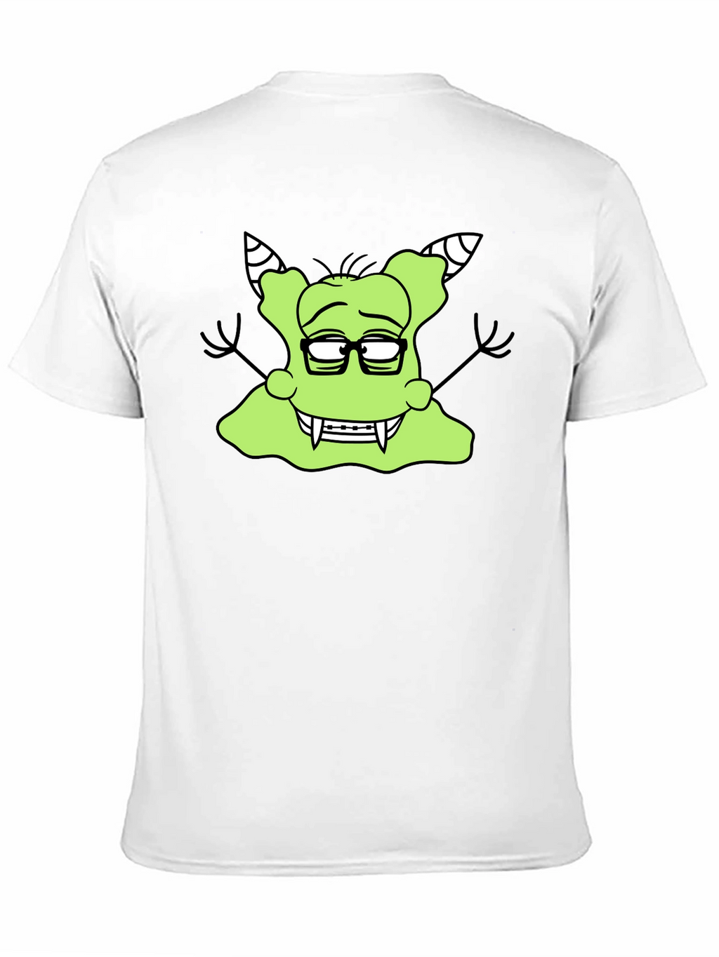 Nerdy Green Monster Graphic T-Shirt