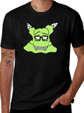 Nerdy Green Monster Graphic T-Shirt