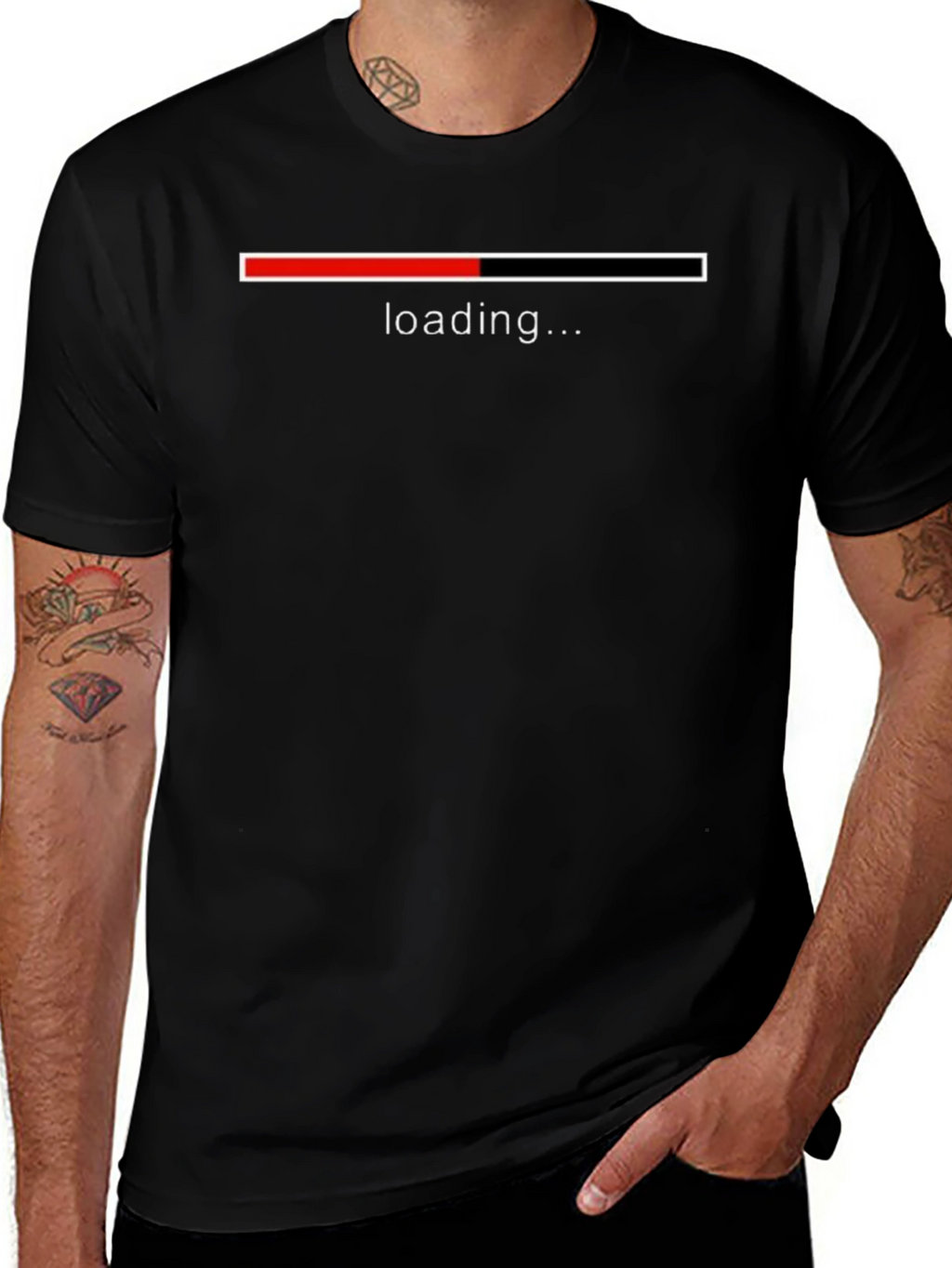 Loading Black T-Shirt - Geek Chic Tee