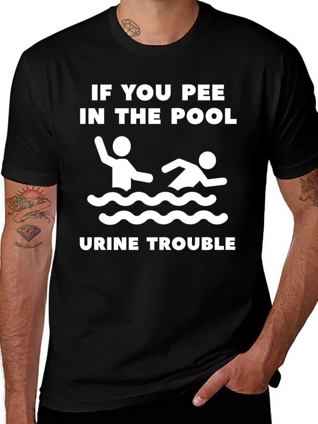 Funny Urine Trouble Pool T-Shirt