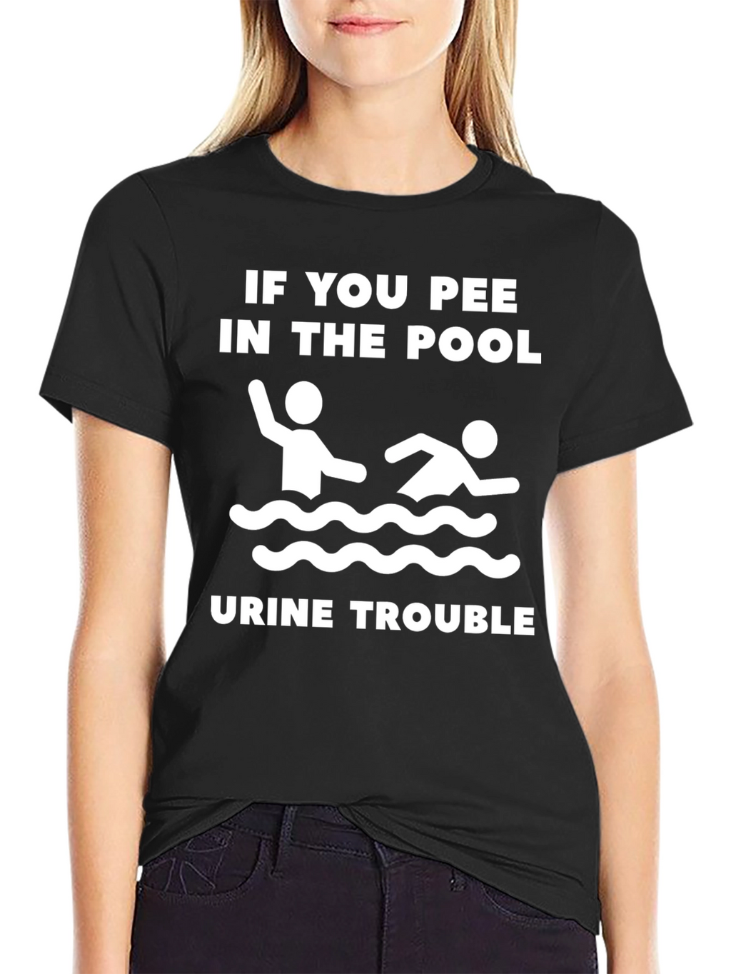 Funny Urine Trouble Pool T-Shirt