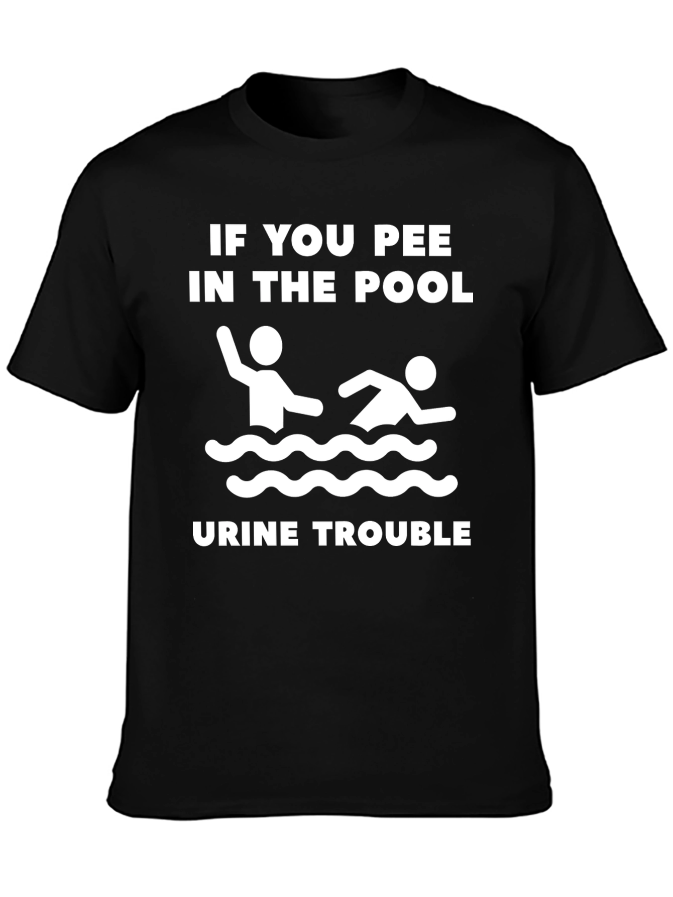 Funny Urine Trouble Pool T-Shirt