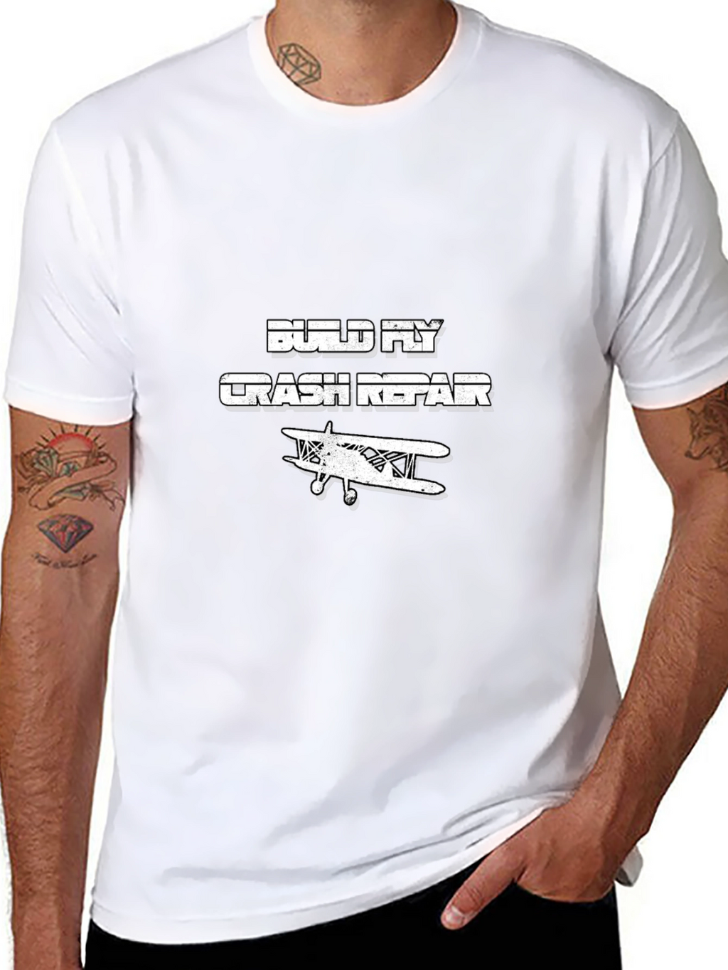Build Fly Crash Repair Airplane T-Shirt