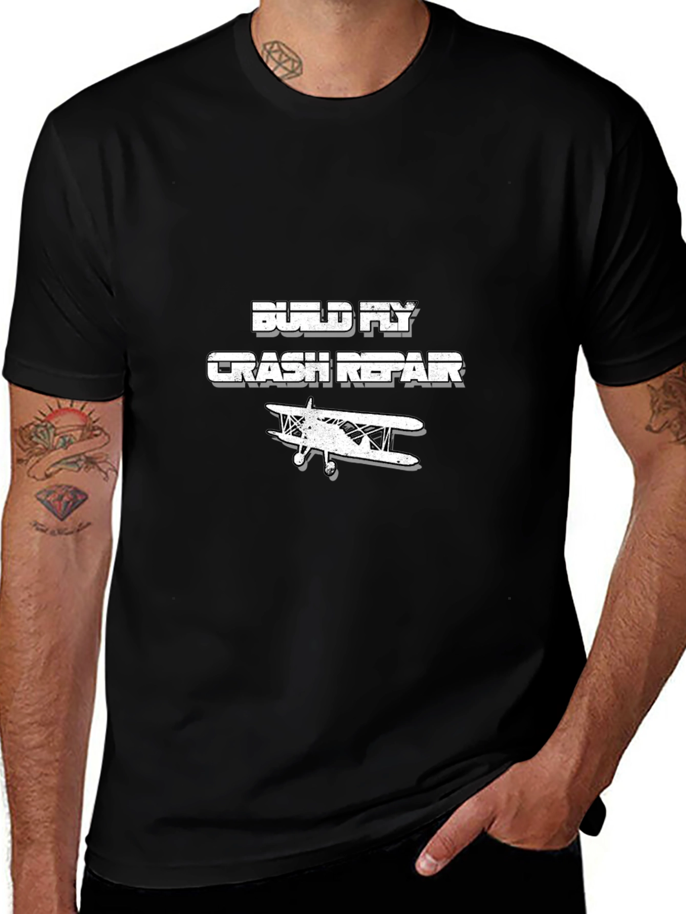 Build Fly Crash Repair Airplane T-Shirt