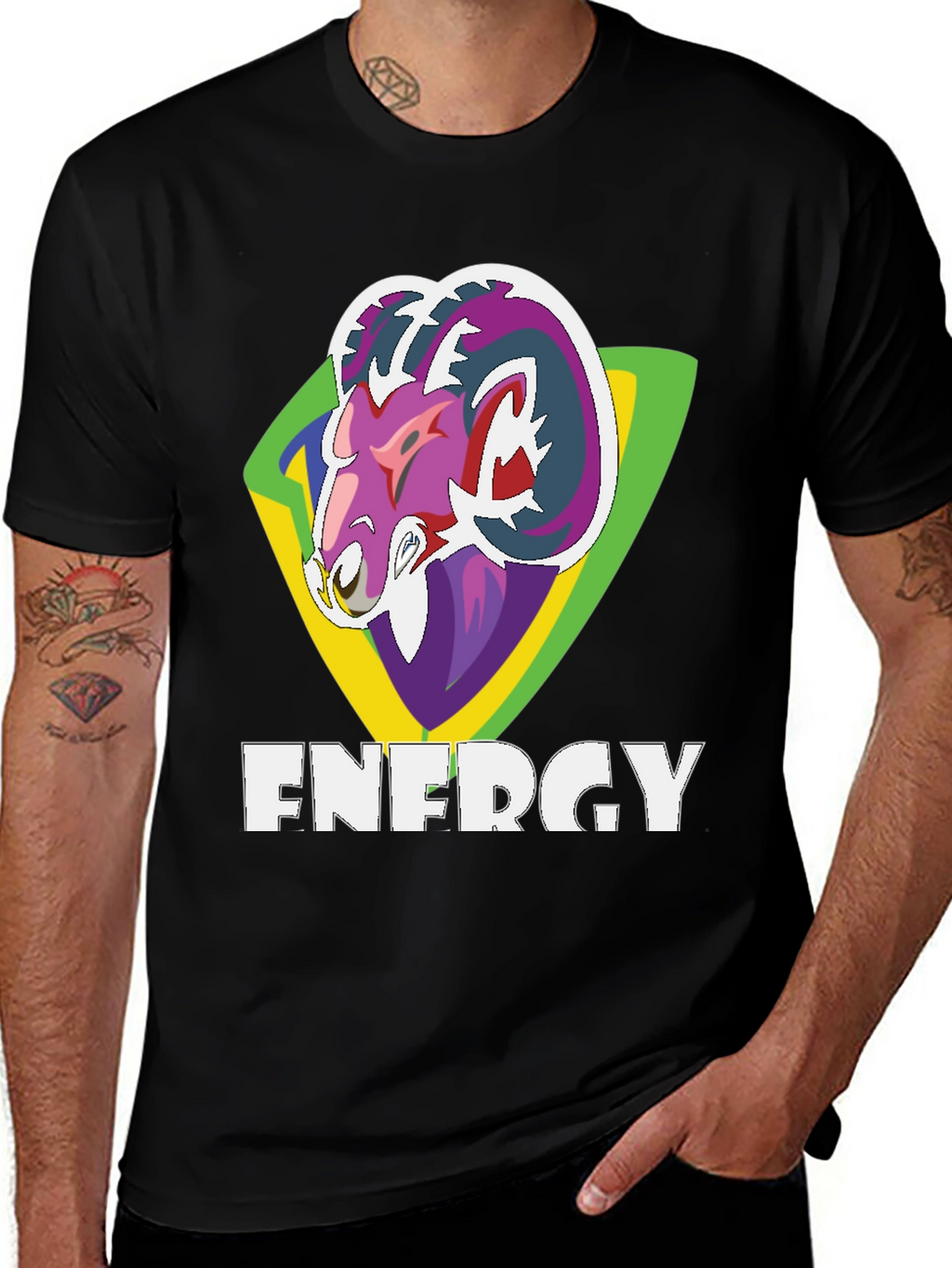 Energy Ram Graphic T-Shirt - Bold Style