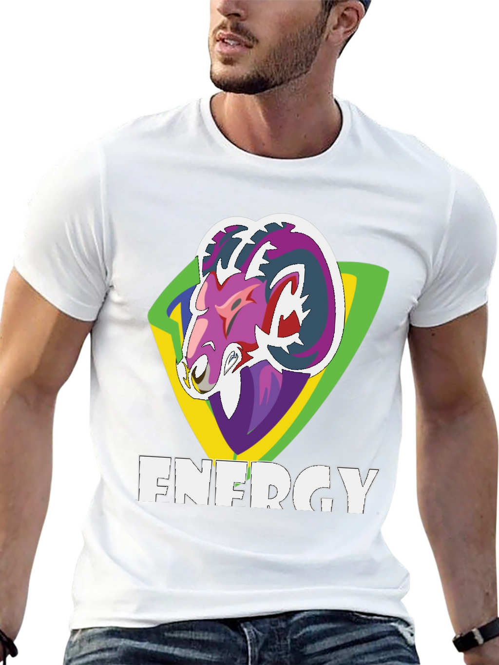 Energy Ram Graphic T-Shirt - Bold Style
