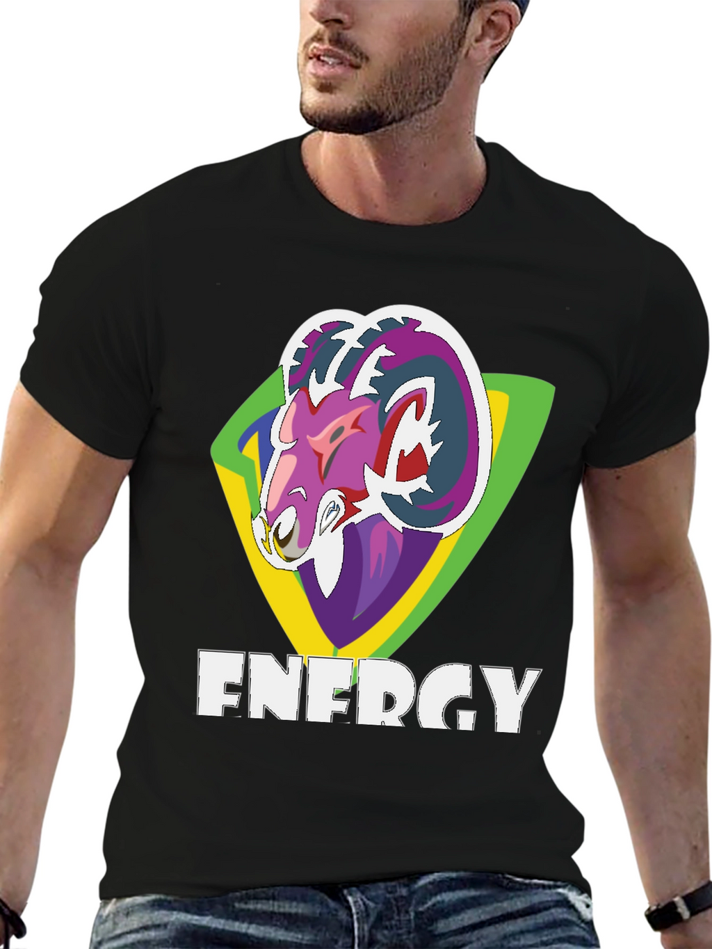 Energy Ram Graphic T-Shirt - Bold Style