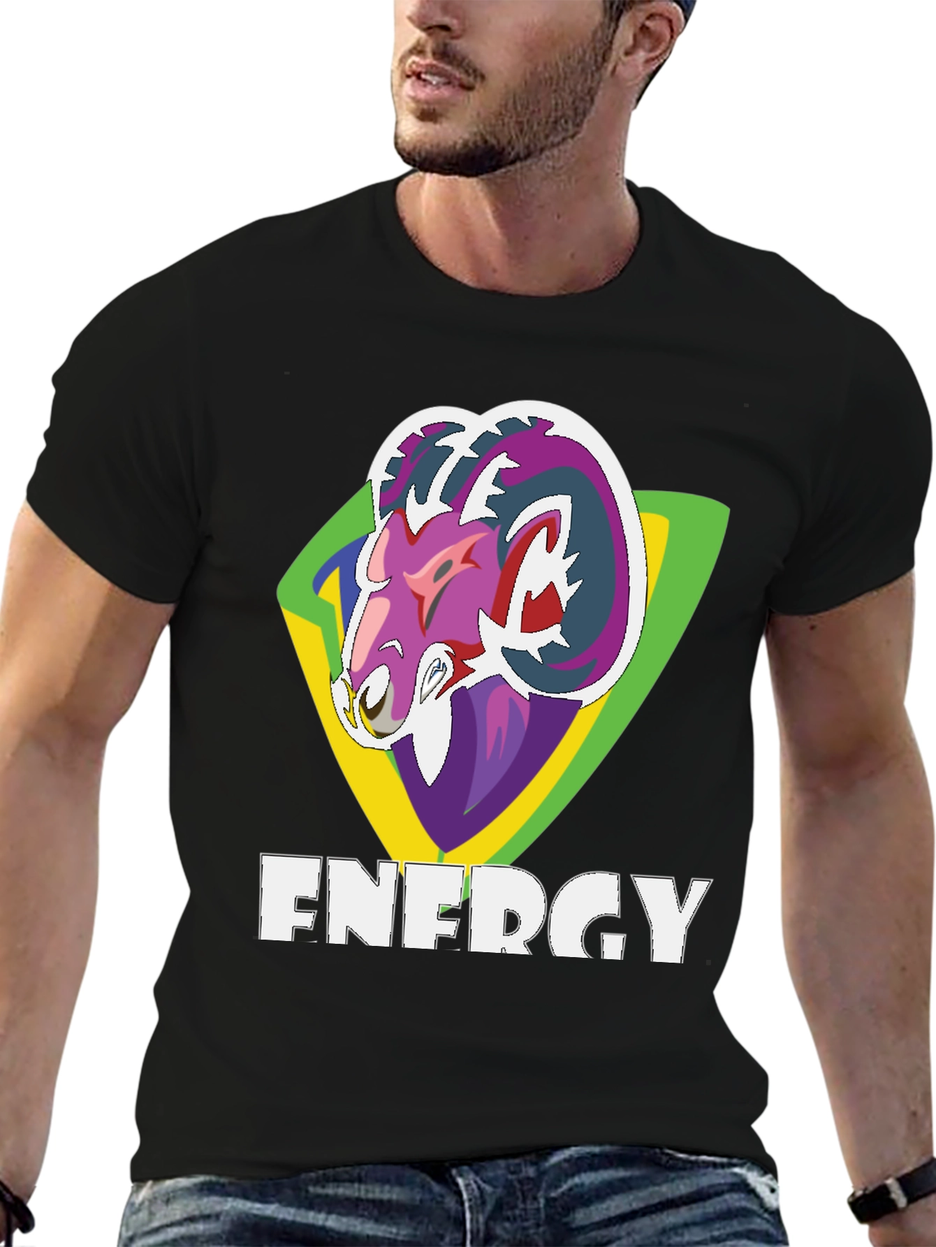 Energy Ram Graphic T-Shirt - Bold Style