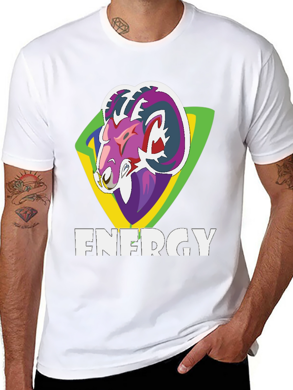 Energy Ram Graphic T-Shirt - Bold Style