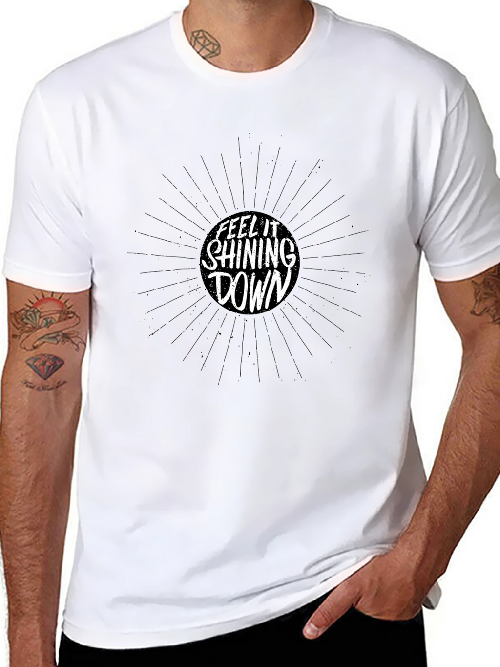 Feel It Shining Down Black T-Shirt