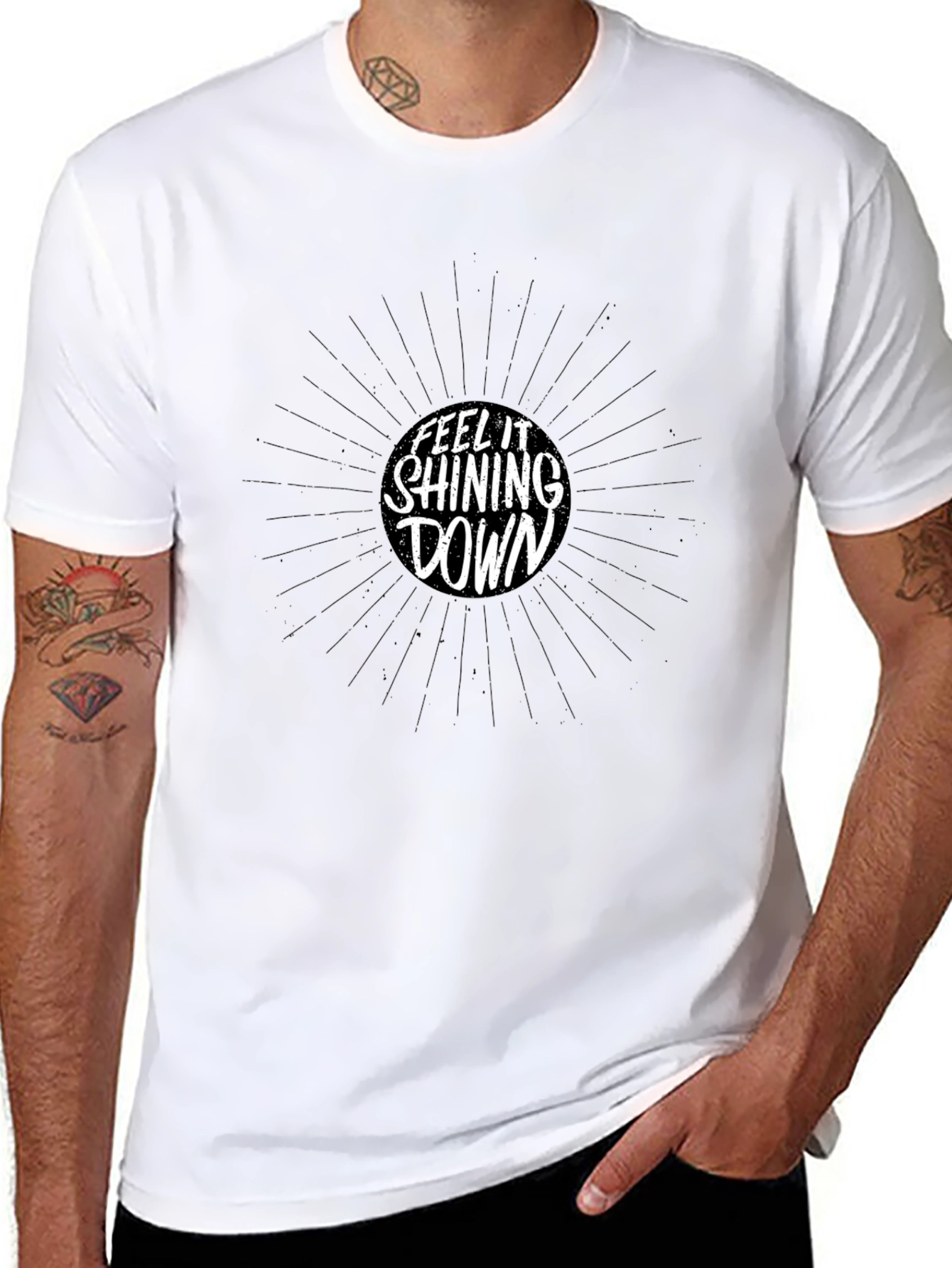 Feel It Shining Down Black T-Shirt