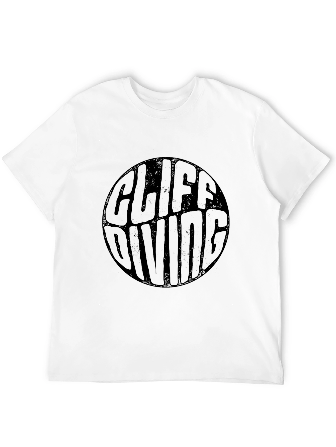 Cliff Diving Graphic Tee - Black Cotton T-Shirt