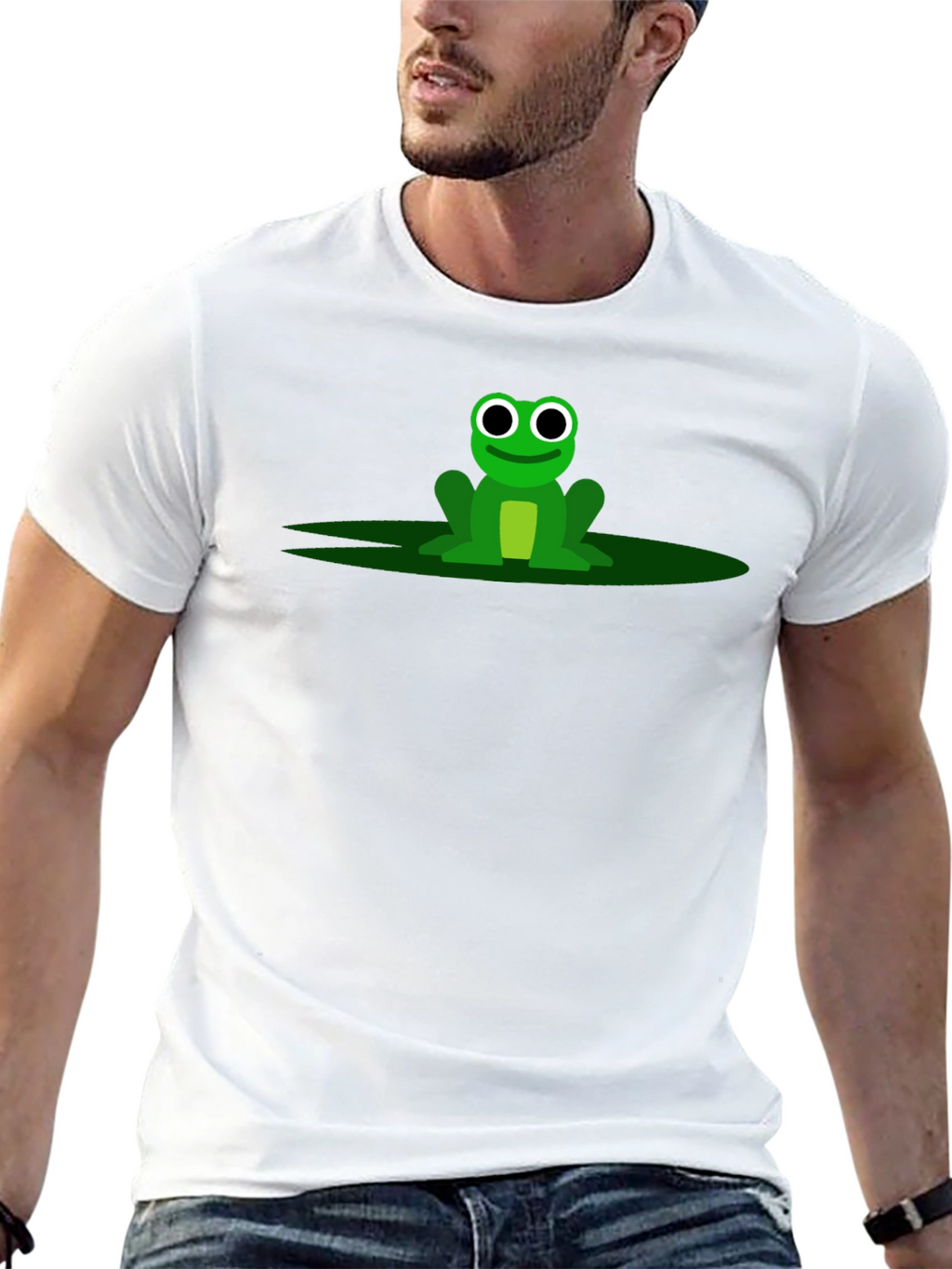 Frog Graphic Tee - Black Cotton T-Shirt