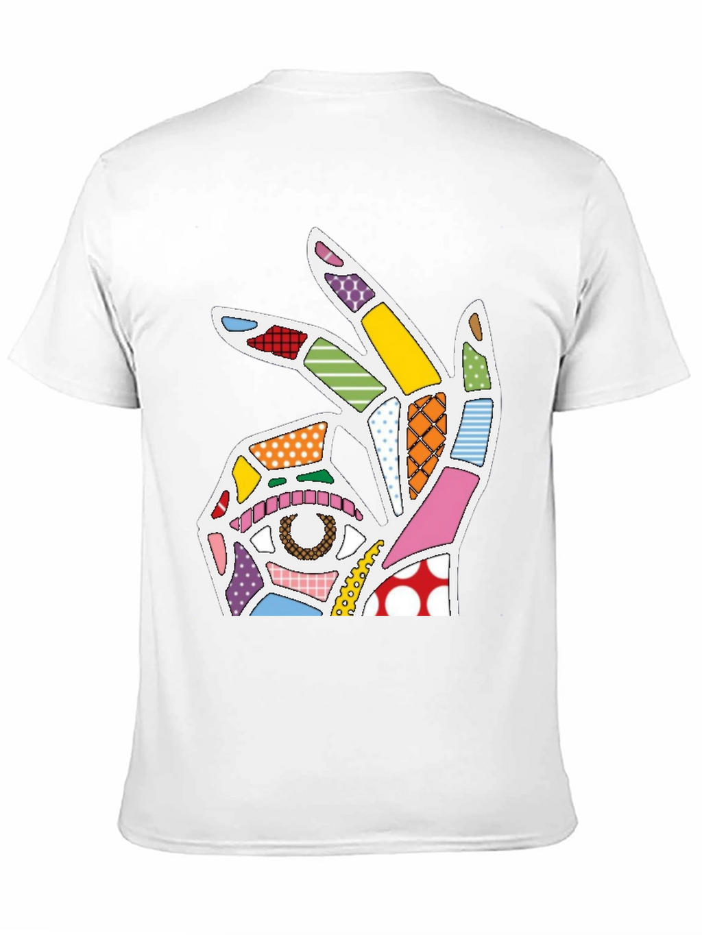 Abstract OK Hand Sign Graphic T-Shirt