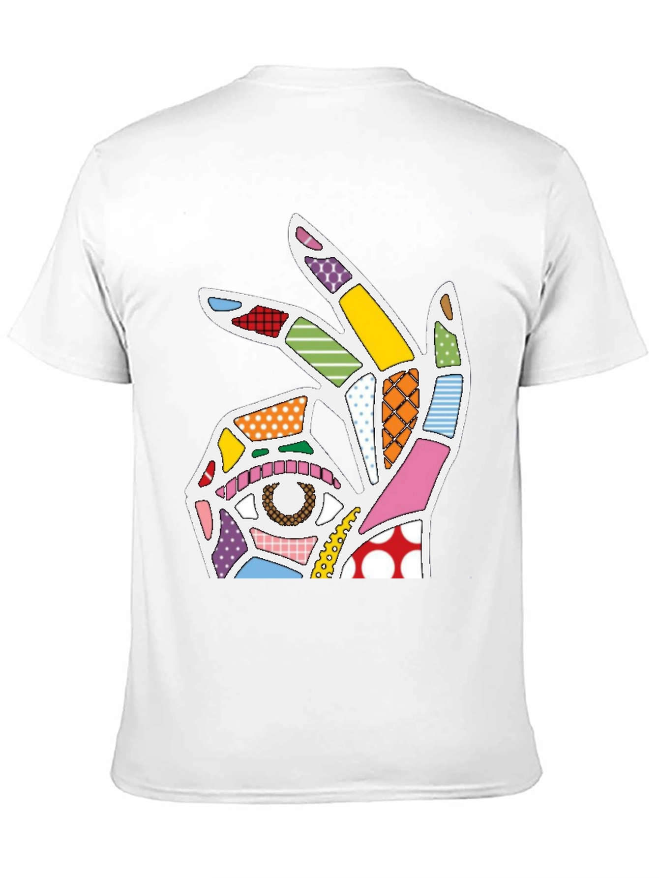 Abstract OK Hand Sign Graphic T-Shirt