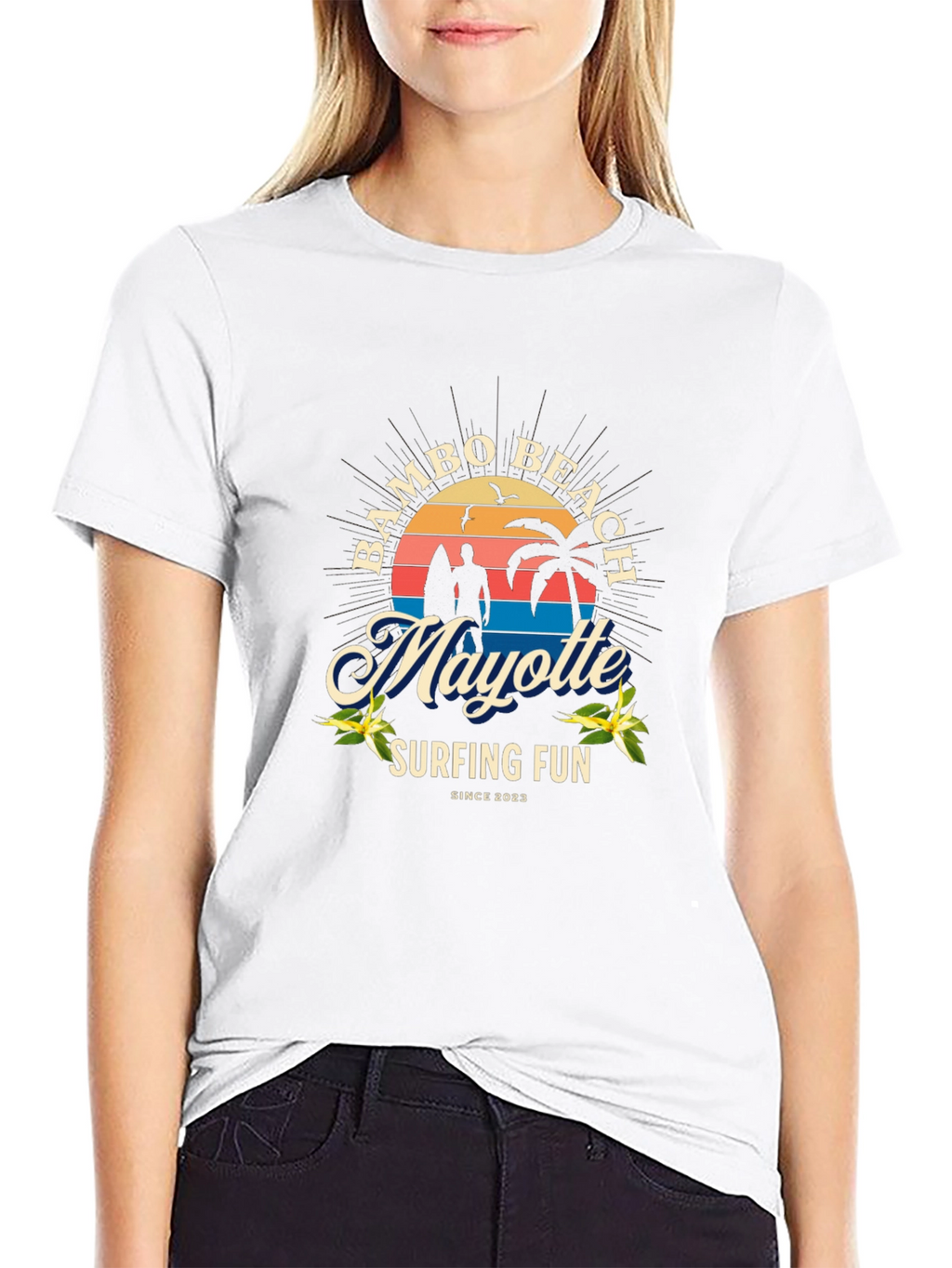 Bambo Beach Mayotte Surfing T-Shirt