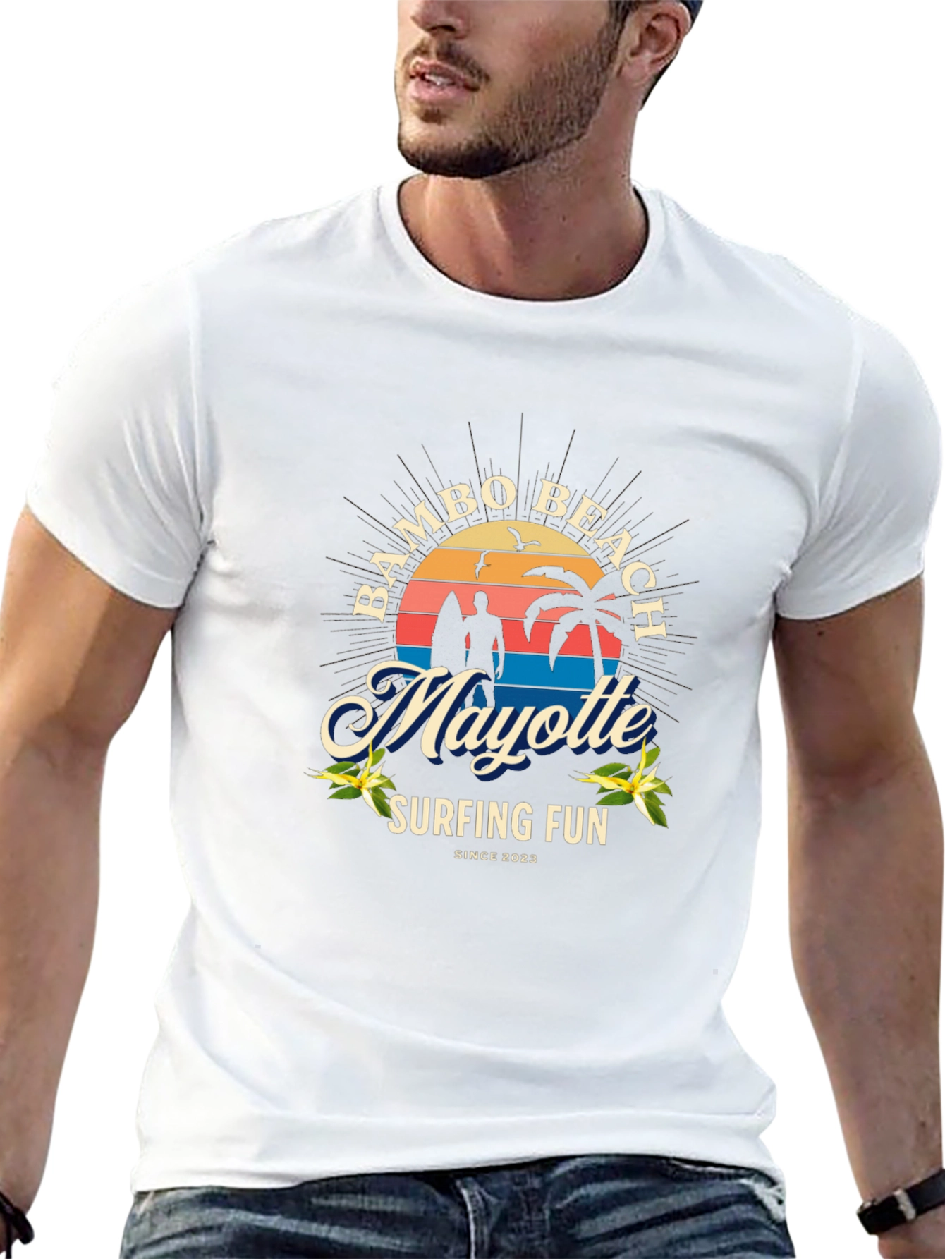 Bambo Beach Mayotte Surfing T-Shirt