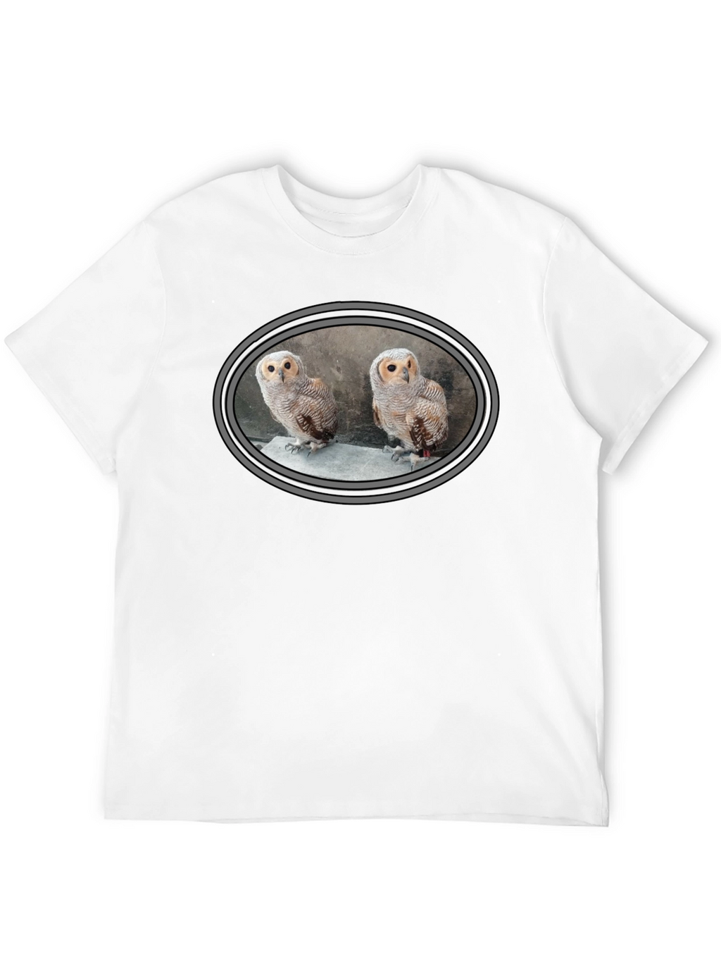 Owl Design Black T-Shirt - Mens Graphic Tee