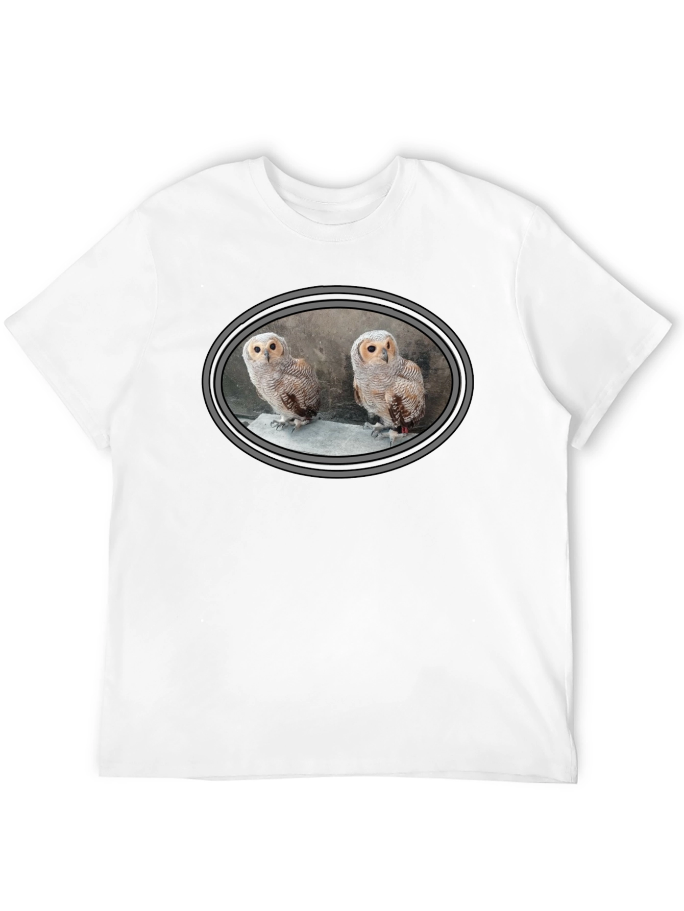 Owl Design Black T-Shirt - Mens Graphic Tee