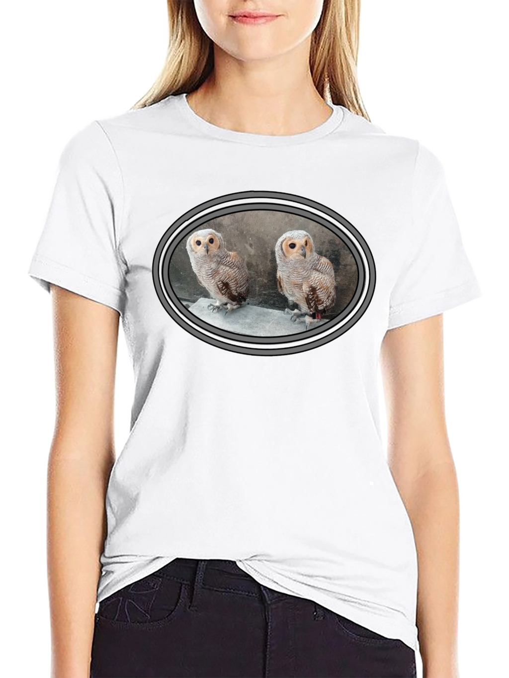 Owl Design Black T-Shirt - Mens Graphic Tee