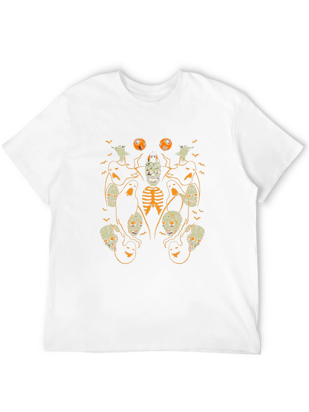 Spooky Halloween Graphic Tee - Black Cotton Shirt