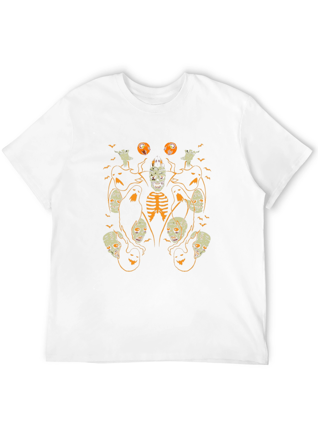Spooky Halloween Graphic Tee - Black Cotton Shirt