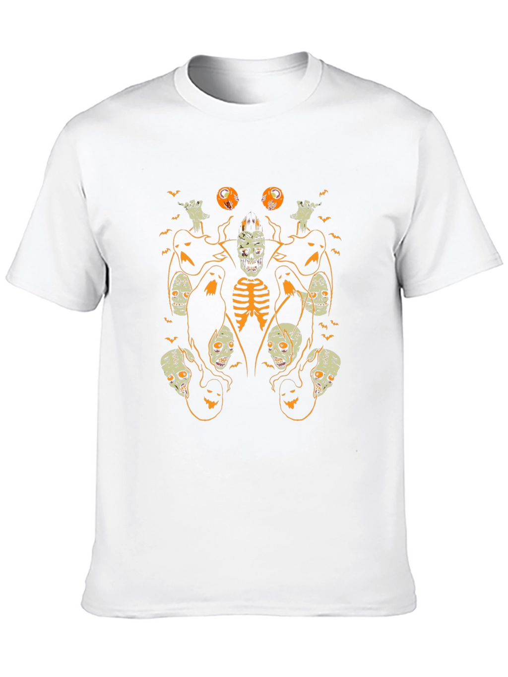 Spooky Halloween Graphic Tee - Black Cotton Shirt