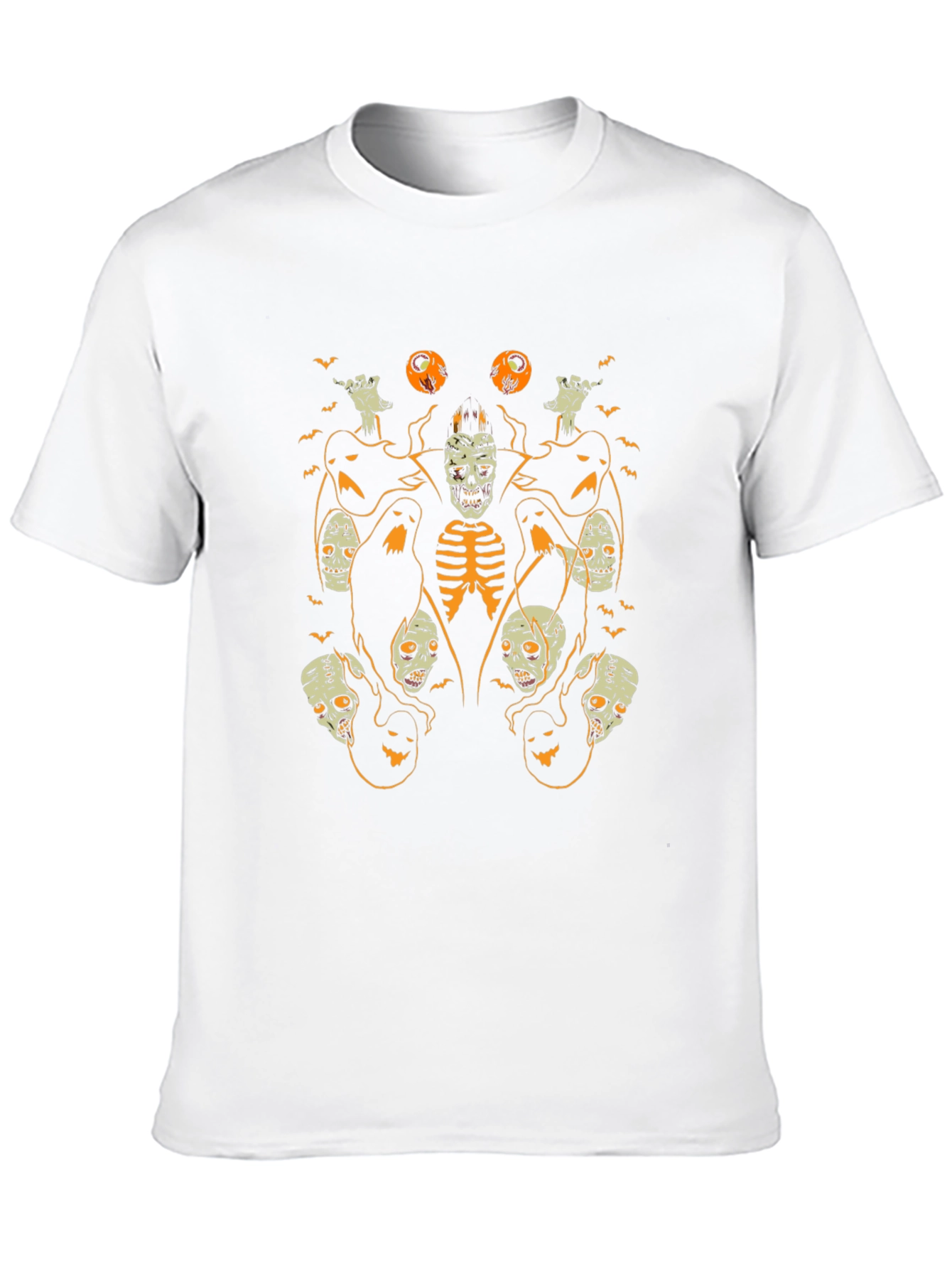 Spooky Halloween Graphic Tee - Black Cotton Shirt